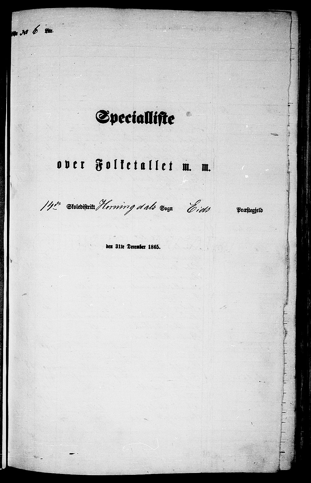 RA, Folketelling 1865 for 1443P Eid prestegjeld, 1865, s. 86