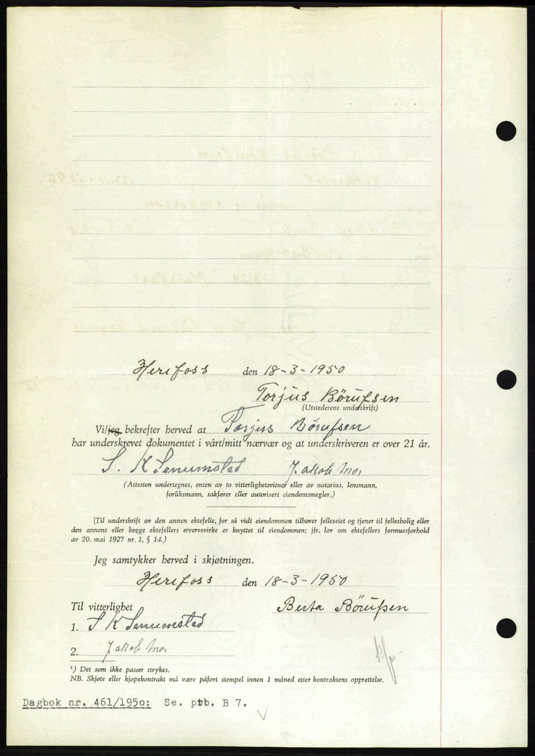 Nedenes sorenskriveri, AV/SAK-1221-0006/G/Gb/Gba/L0062: Pantebok nr. A14, 1949-1950, Dagboknr: 460/1950