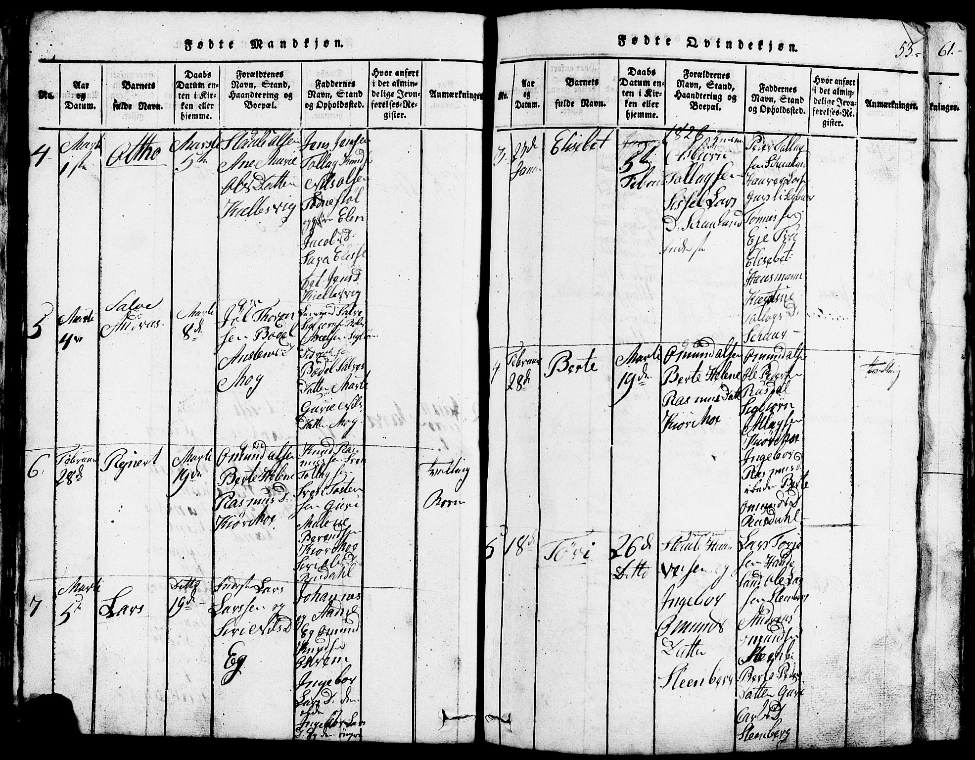 Lund sokneprestkontor, AV/SAST-A-101809/S07/L0002: Klokkerbok nr. B 2, 1816-1832, s. 53