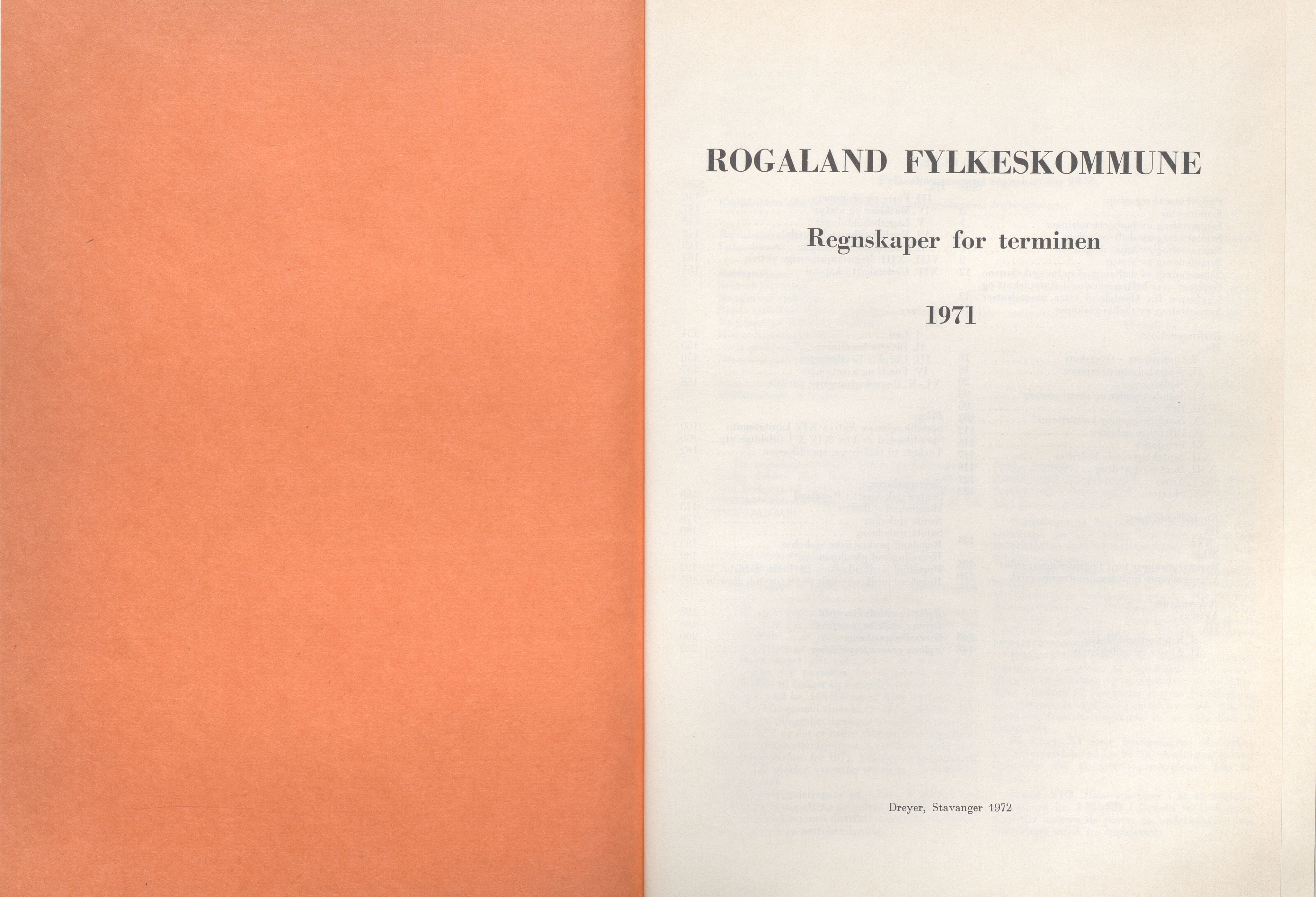 Rogaland fylkeskommune - Fylkesrådmannen , IKAR/A-900/A/Aa/Aaa/L0092: Møtebok , 1972