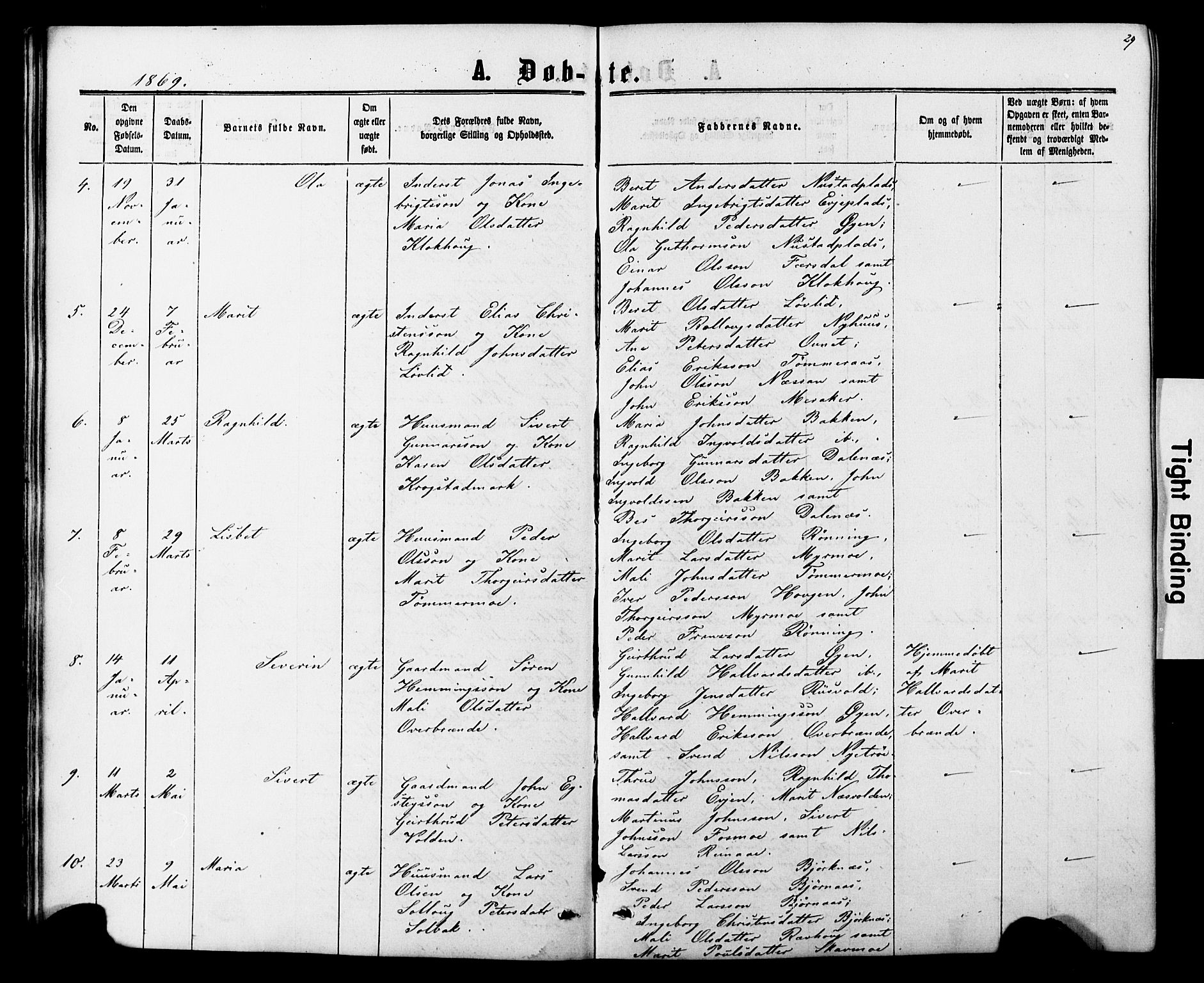 Ministerialprotokoller, klokkerbøker og fødselsregistre - Nord-Trøndelag, SAT/A-1458/706/L0049: Klokkerbok nr. 706C01, 1864-1895, s. 29