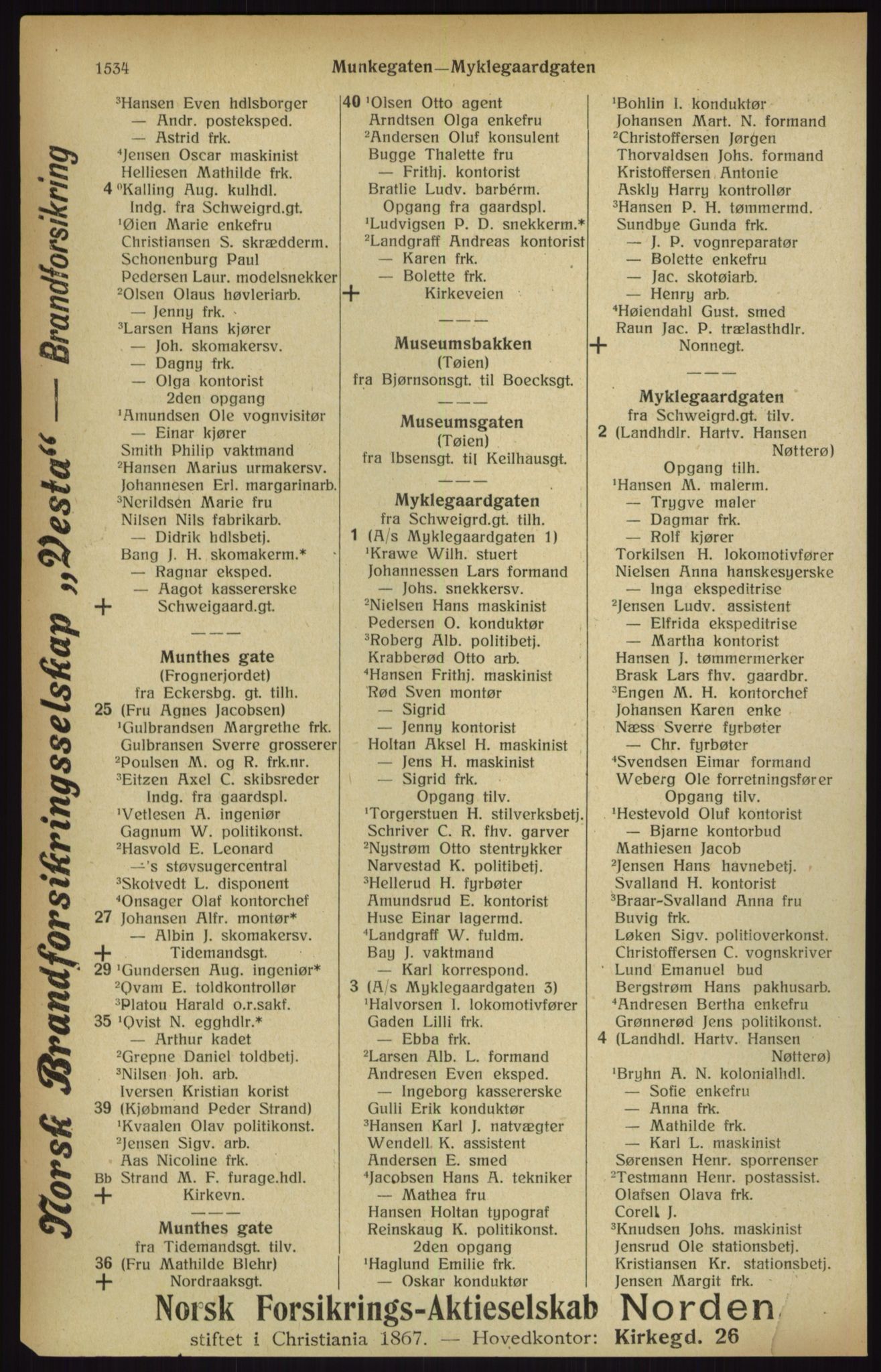 Kristiania/Oslo adressebok, PUBL/-, 1916, s. 1534