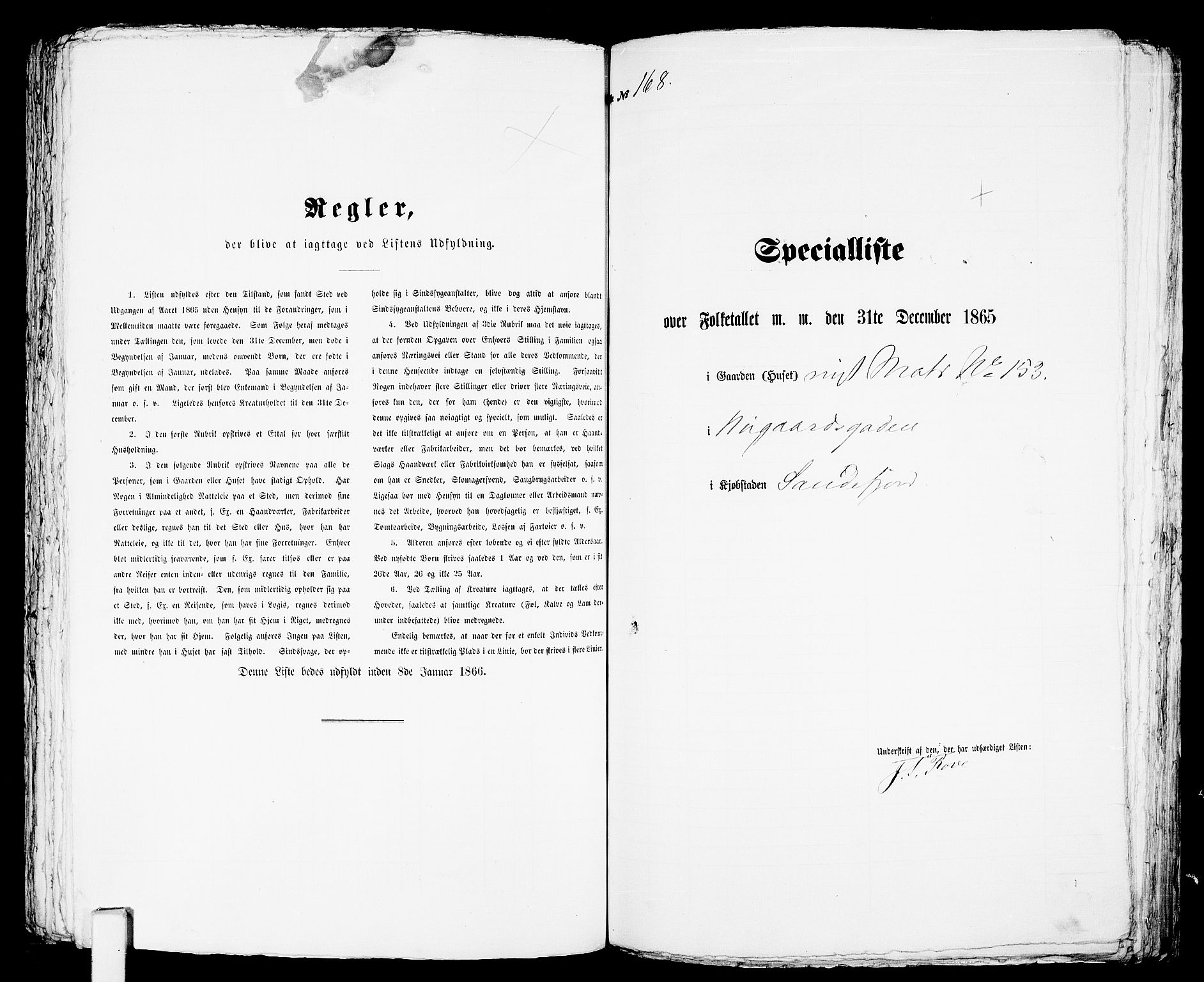 RA, Folketelling 1865 for 0706B Sandeherred prestegjeld, Sandefjord kjøpstad, 1865, s. 344