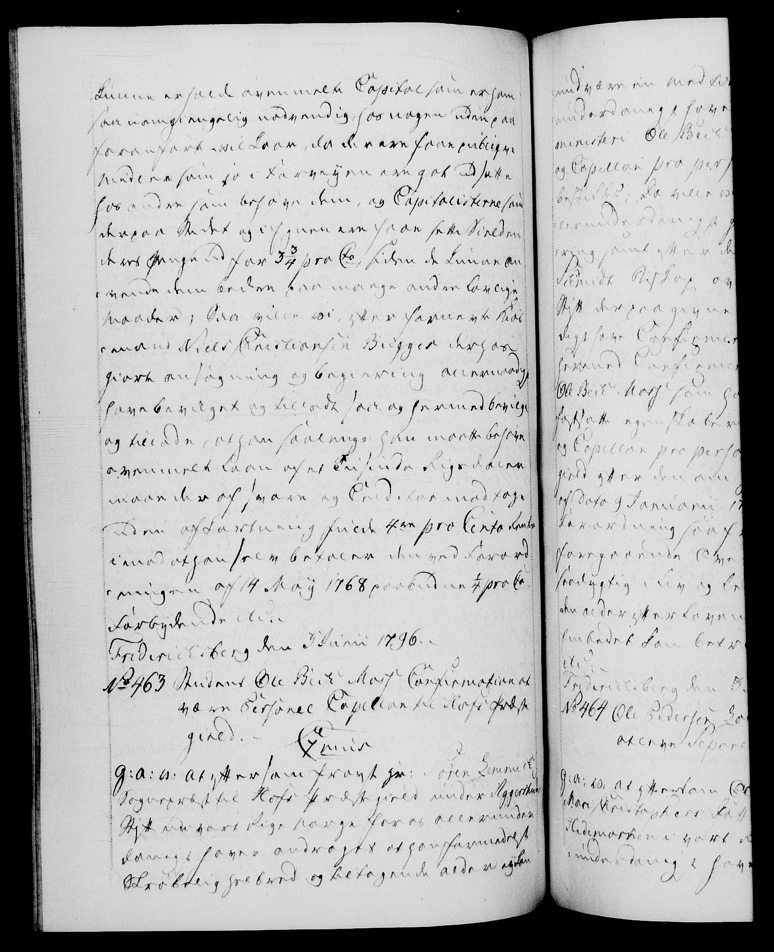 Danske Kanselli 1572-1799, RA/EA-3023/F/Fc/Fca/Fcaa/L0056: Norske registre, 1795-1796, s. 764b