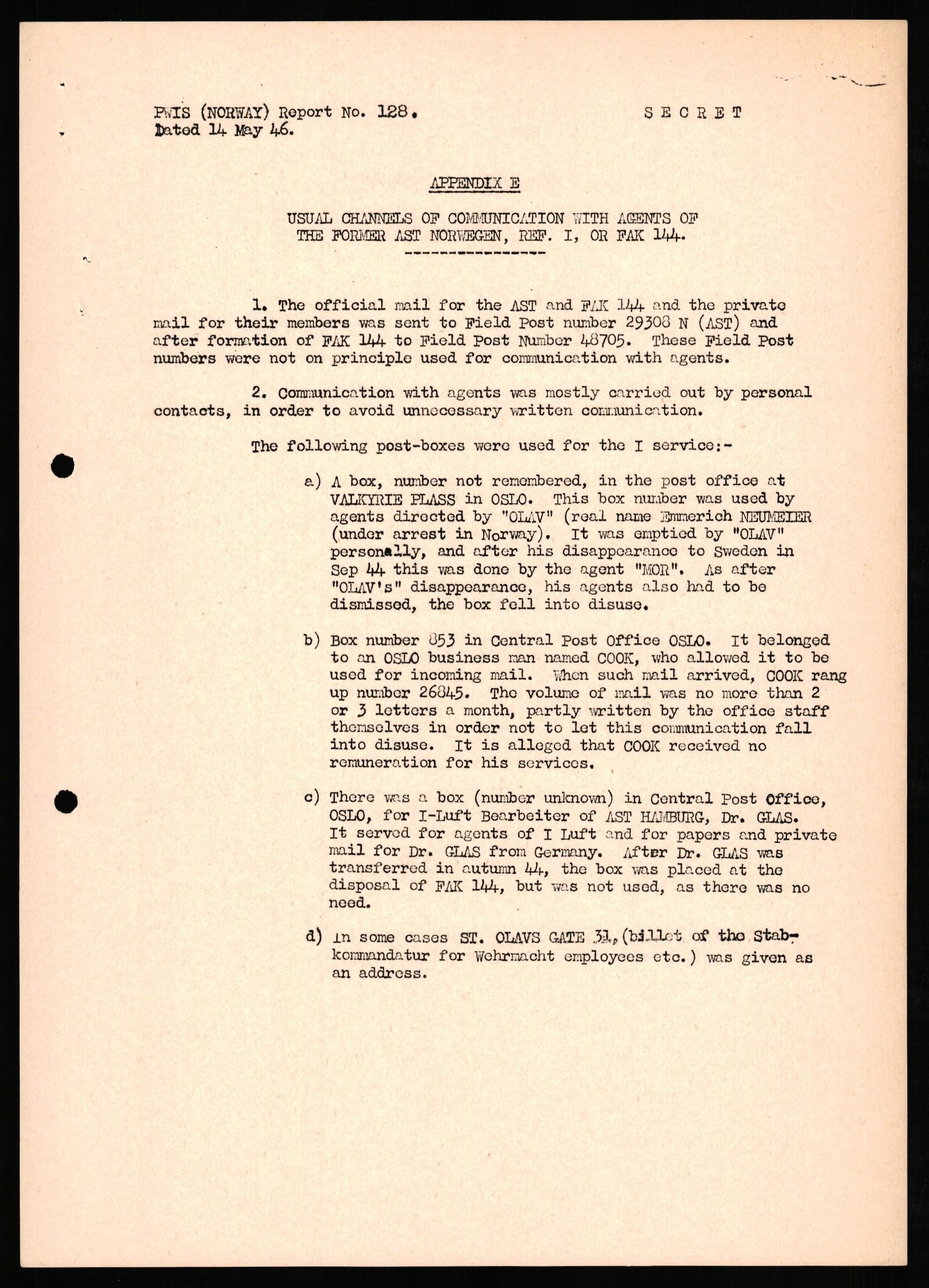 Forsvaret, Forsvarets overkommando II, AV/RA-RAFA-3915/D/Db/L0024: CI Questionaires. Tyske okkupasjonsstyrker i Norge. Tyskere., 1945-1946, s. 393