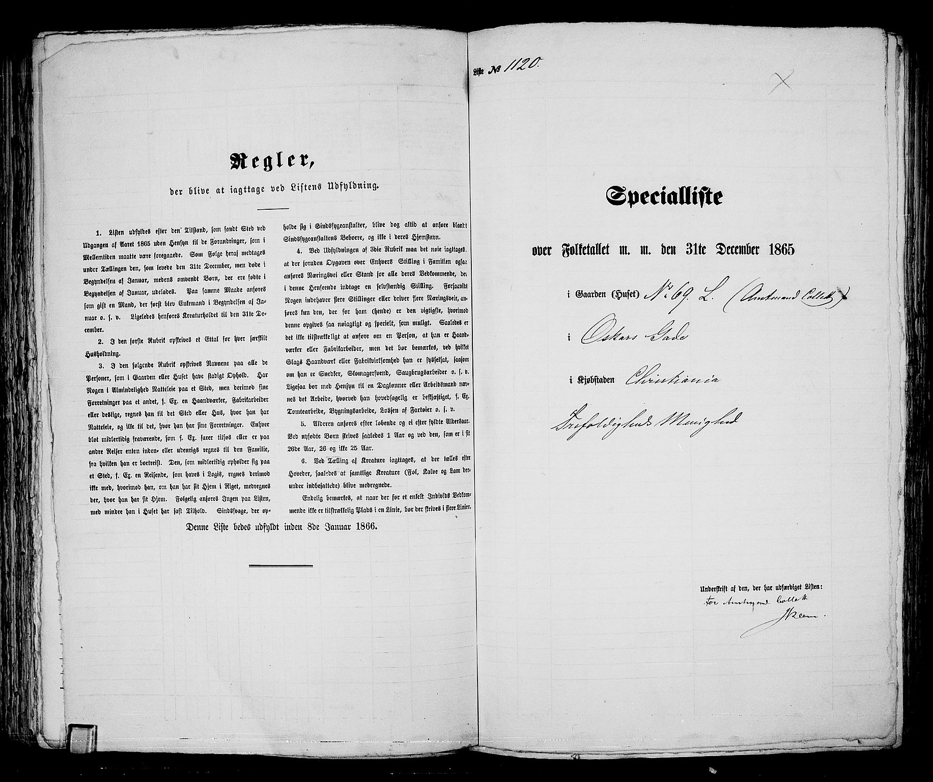 RA, Folketelling 1865 for 0301 Kristiania kjøpstad, 1865, s. 2525