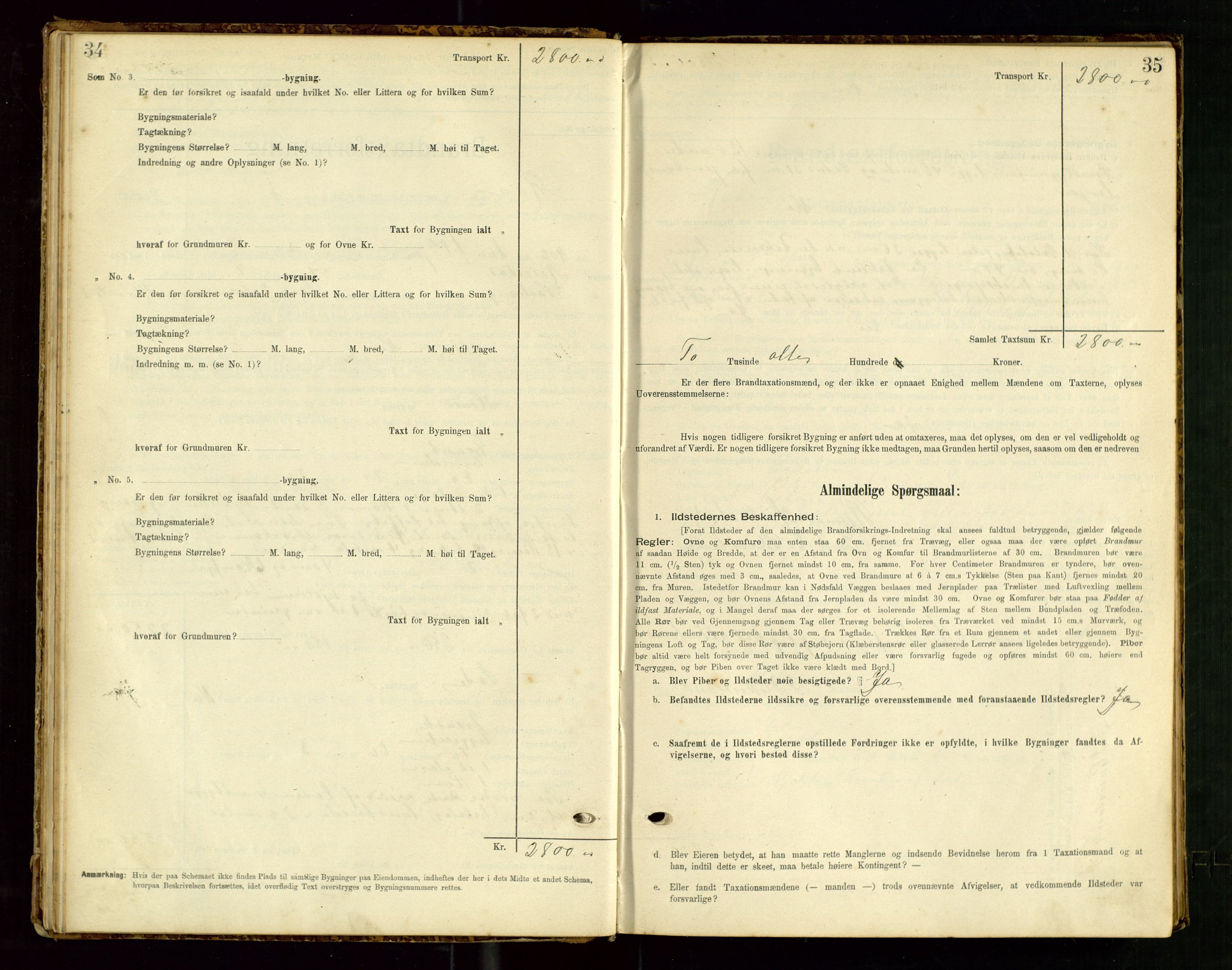 Hå lensmannskontor, SAST/A-100456/Goa/L0003: Takstprotokoll (skjema), 1895-1911, s. 34-35