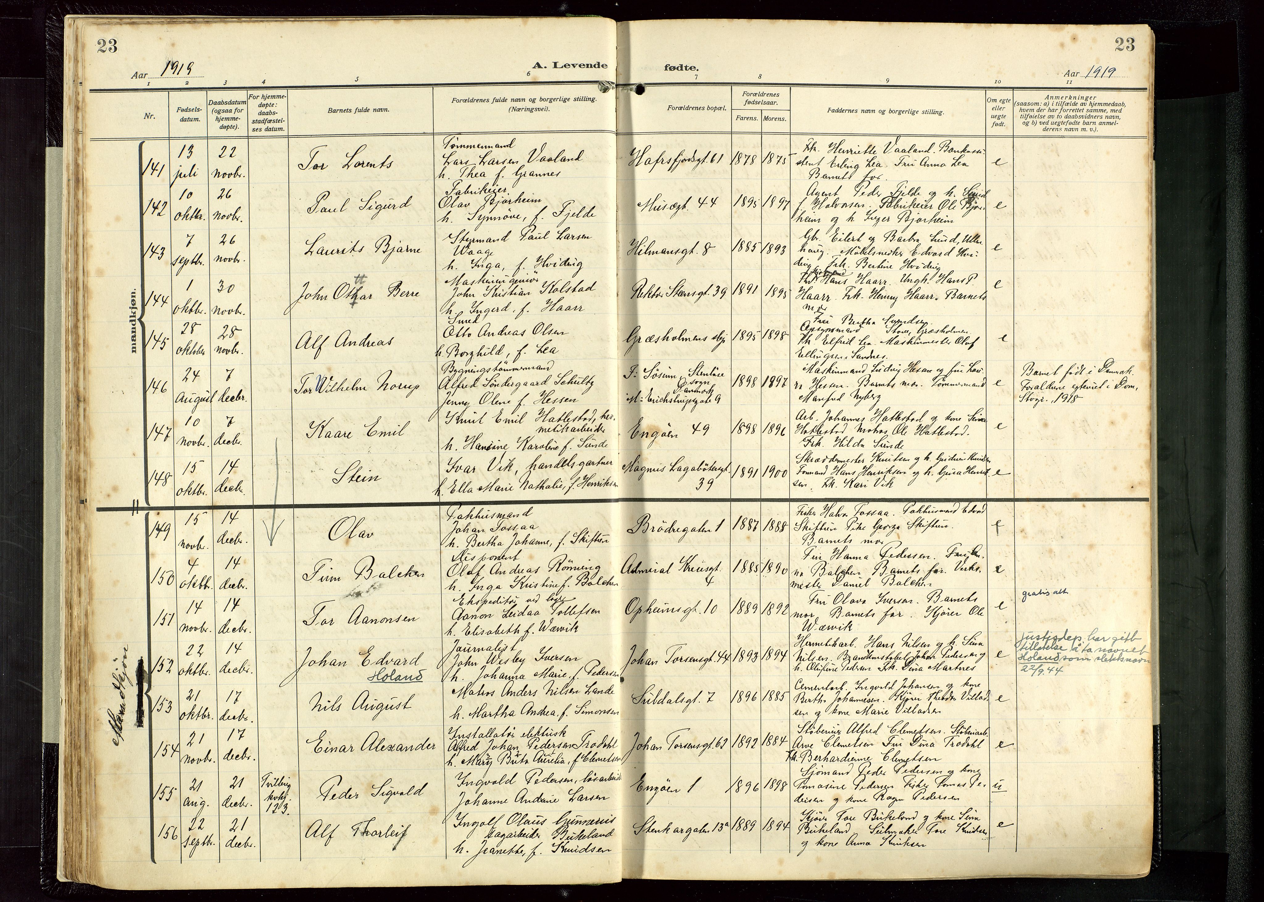 St. Petri sokneprestkontor, AV/SAST-A-101813/002/D/L0001: Ministerialbok nr. A 26, 1918-1937, s. 23