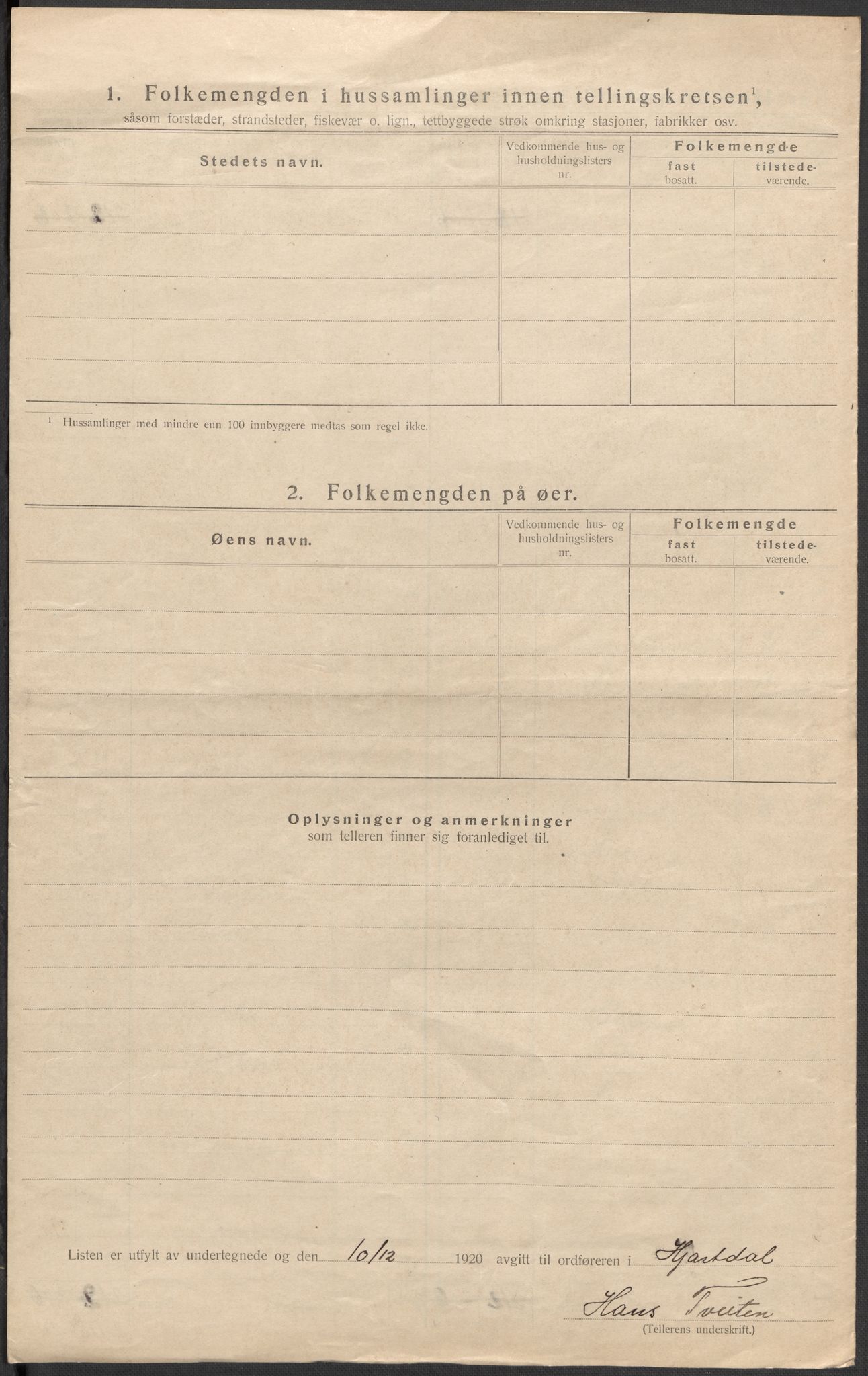 SAKO, Folketelling 1920 for 0827 Hjartdal herred, 1920, s. 25