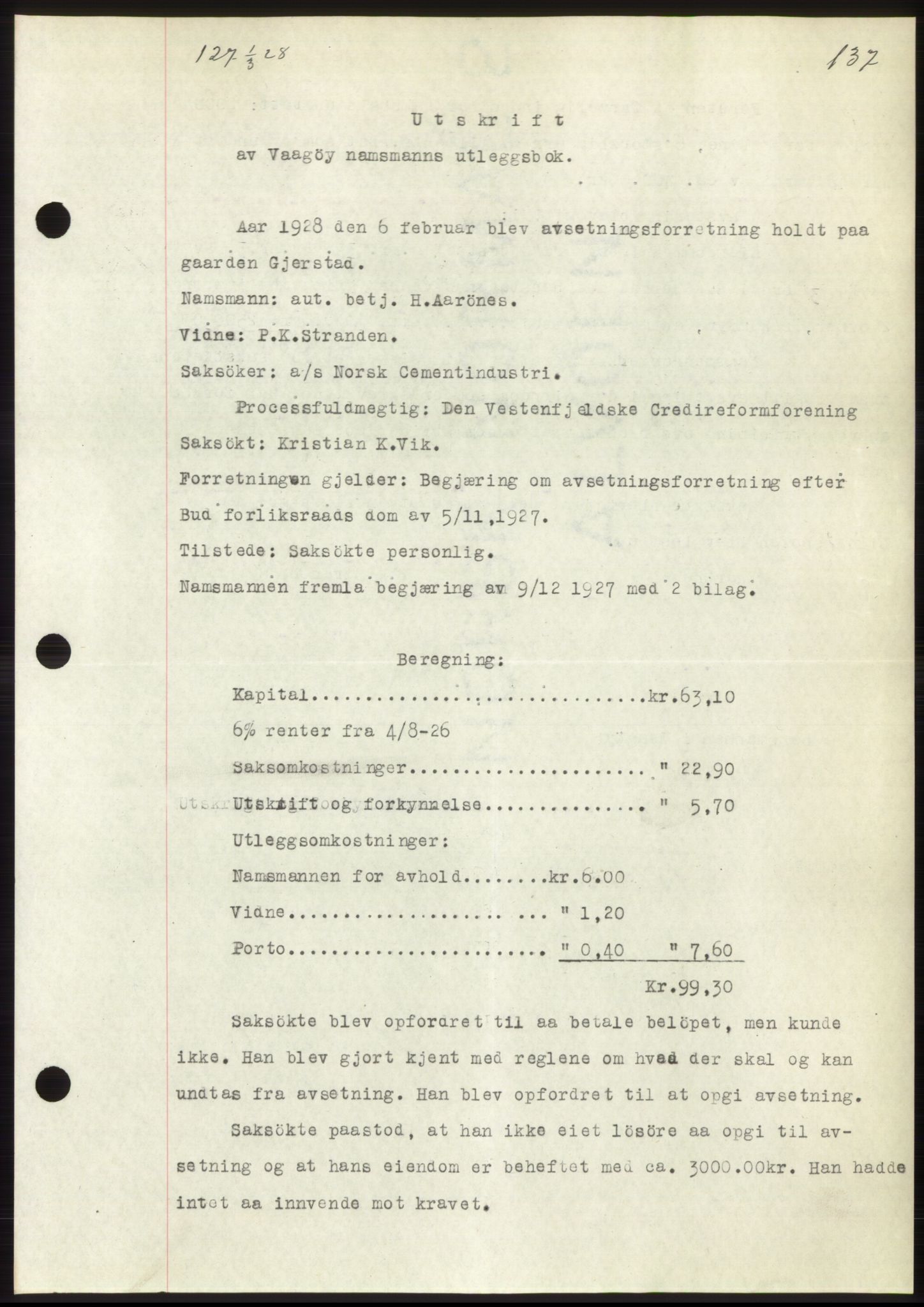 Romsdal sorenskriveri, AV/SAT-A-4149/1/2/2C/L0054: Pantebok nr. 48, 1928-1928, Tingl.dato: 01.03.1928