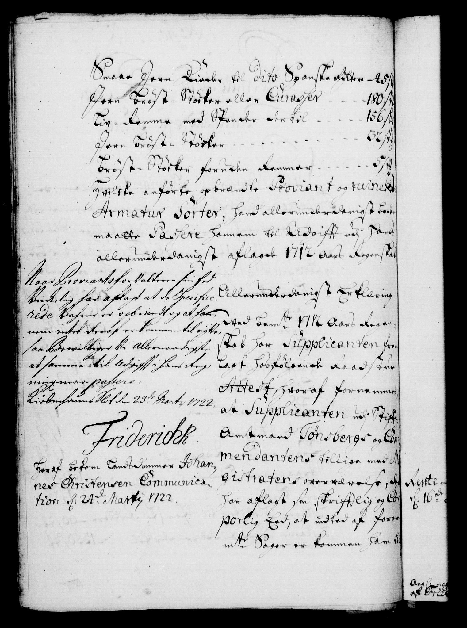 Rentekammeret, Kammerkanselliet, RA/EA-3111/G/Gf/Gfa/L0005: Norsk relasjons- og resolusjonsprotokoll (merket RK 52.5), 1722, s. 186