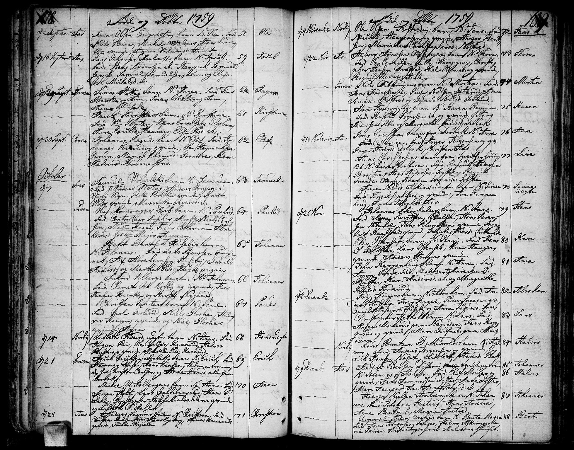 Ås prestekontor Kirkebøker, AV/SAO-A-10894/F/Fa/L0001: Ministerialbok nr. I 1, 1742-1778, s. 108-109