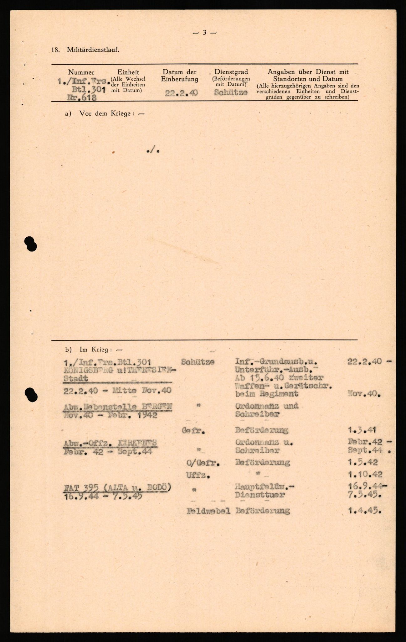 Forsvaret, Forsvarets overkommando II, AV/RA-RAFA-3915/D/Db/L0032: CI Questionaires. Tyske okkupasjonsstyrker i Norge. Tyskere., 1945-1946, s. 363