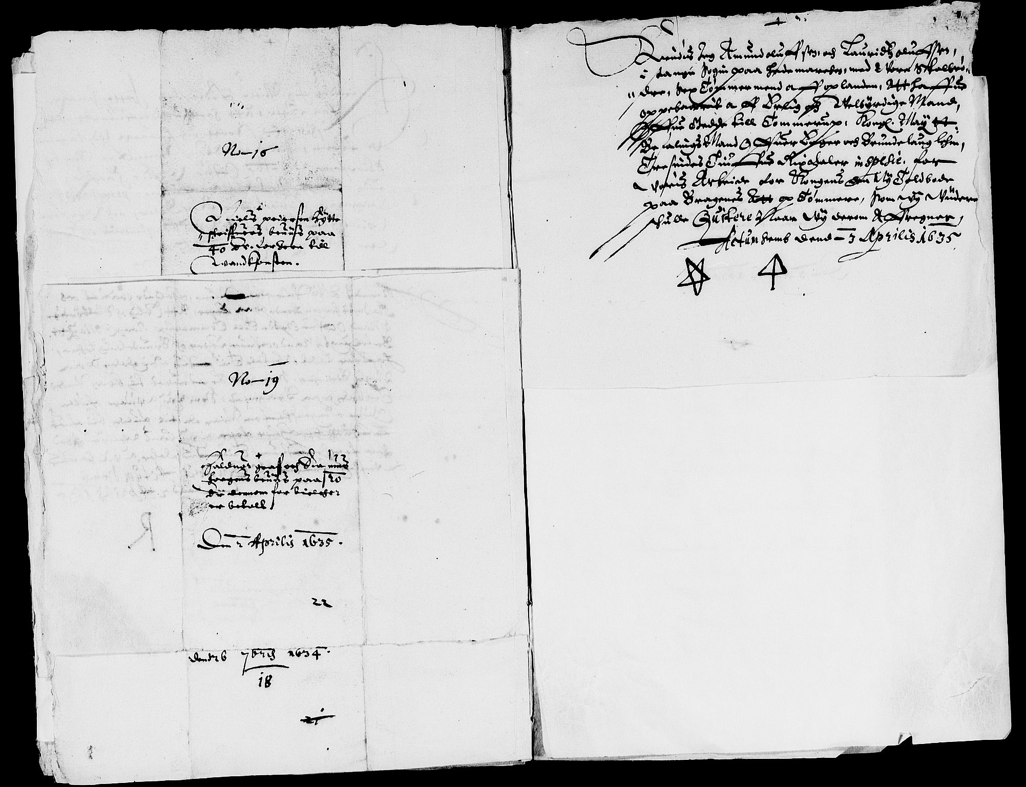 Rentekammeret inntil 1814, Reviderte regnskaper, Lensregnskaper, AV/RA-EA-5023/R/Rb/Rbl/L0005: Brunla len med Eiker len 1626-37, 1632-1635