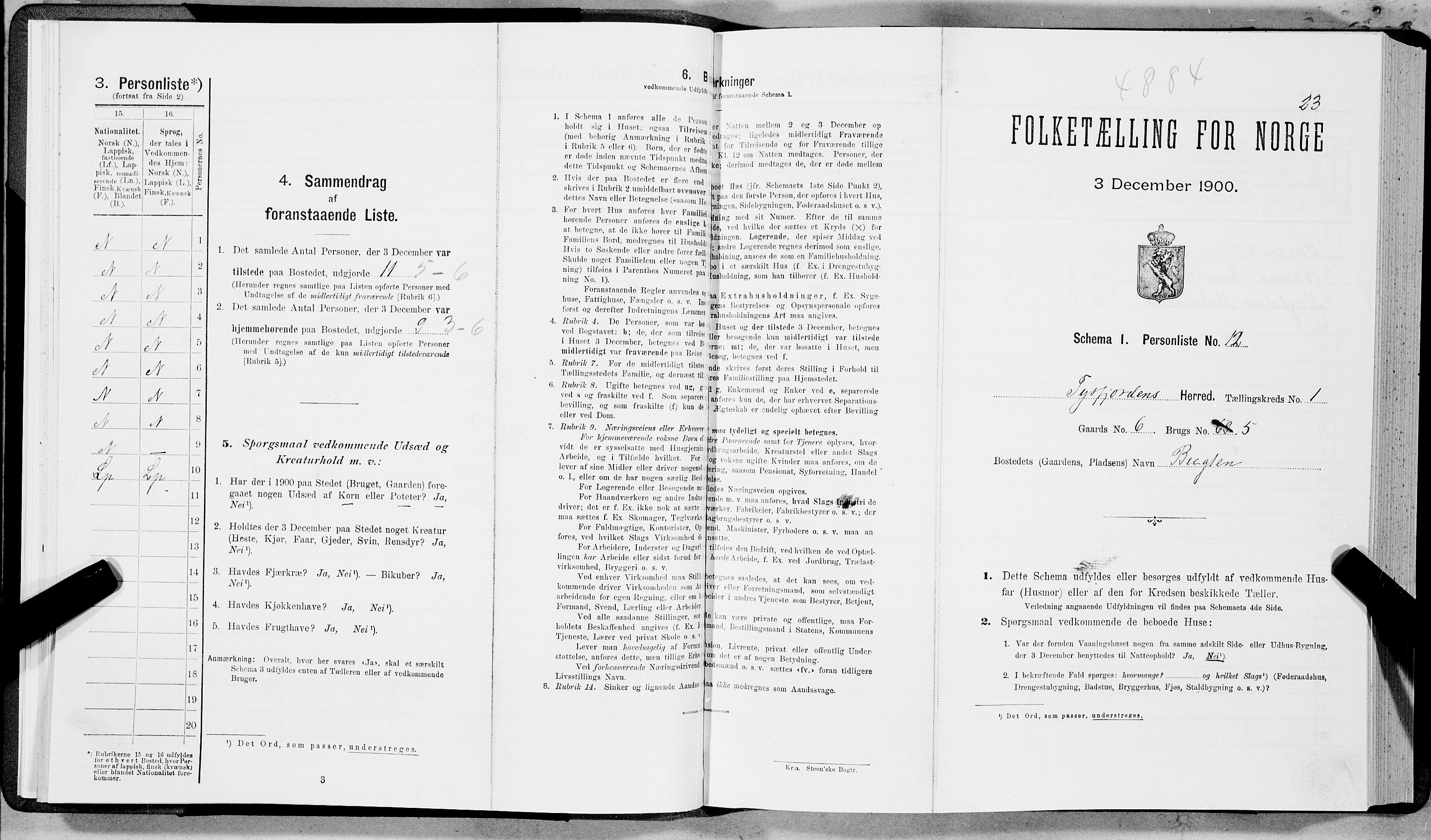 SAT, Folketelling 1900 for 1850 Tysfjord herred, 1900, s. 36