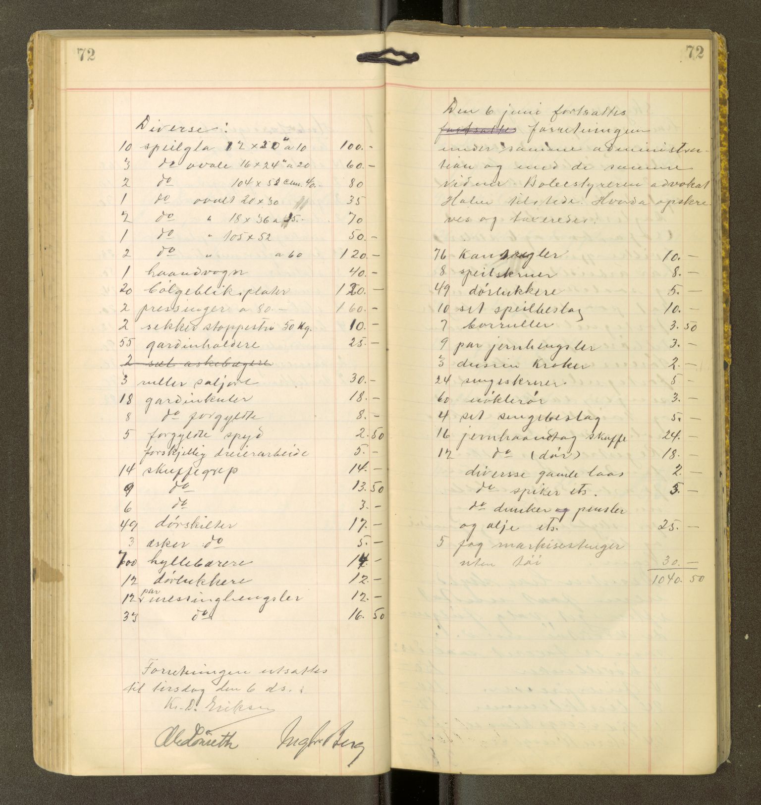 Romsdal sorenskriveri, AV/SAT-A-4149/1/3/3Ca/L0001: Registreringsprotokoll, 1921-1926, s. 72