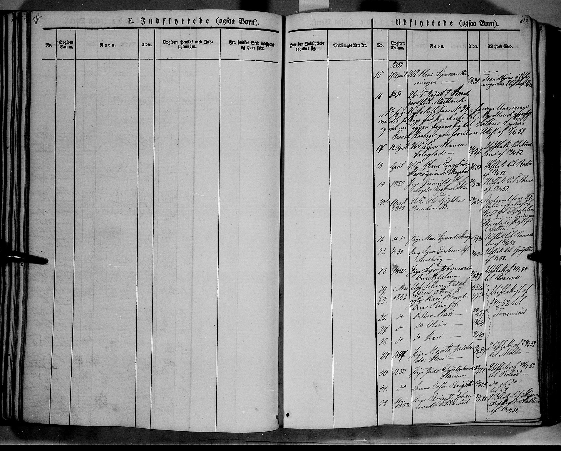 Lesja prestekontor, AV/SAH-PREST-068/H/Ha/Haa/L0006: Ministerialbok nr. 6B, 1843-1854, s. 812-813