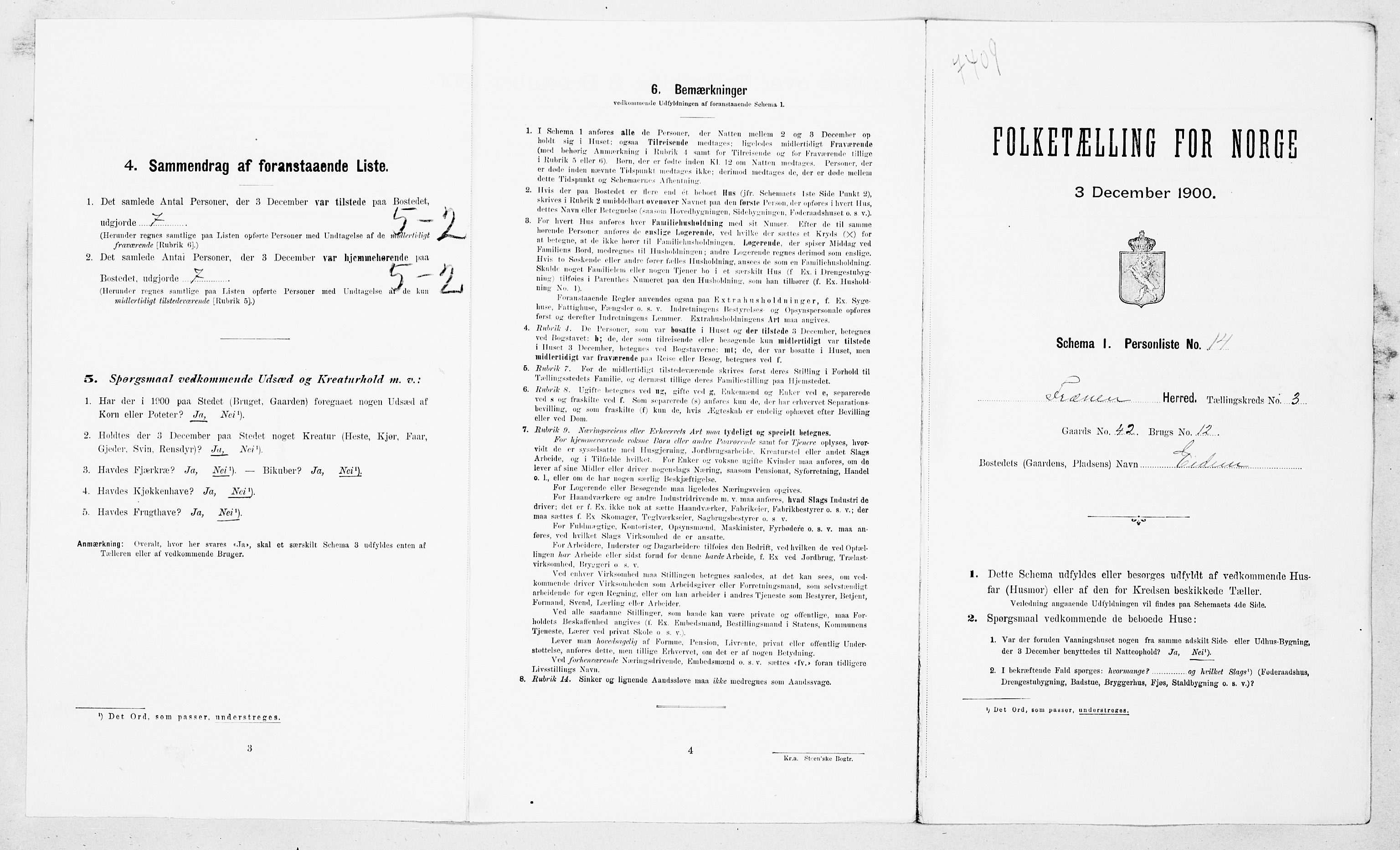 SAT, Folketelling 1900 for 1548 Fræna herred, 1900, s. 433