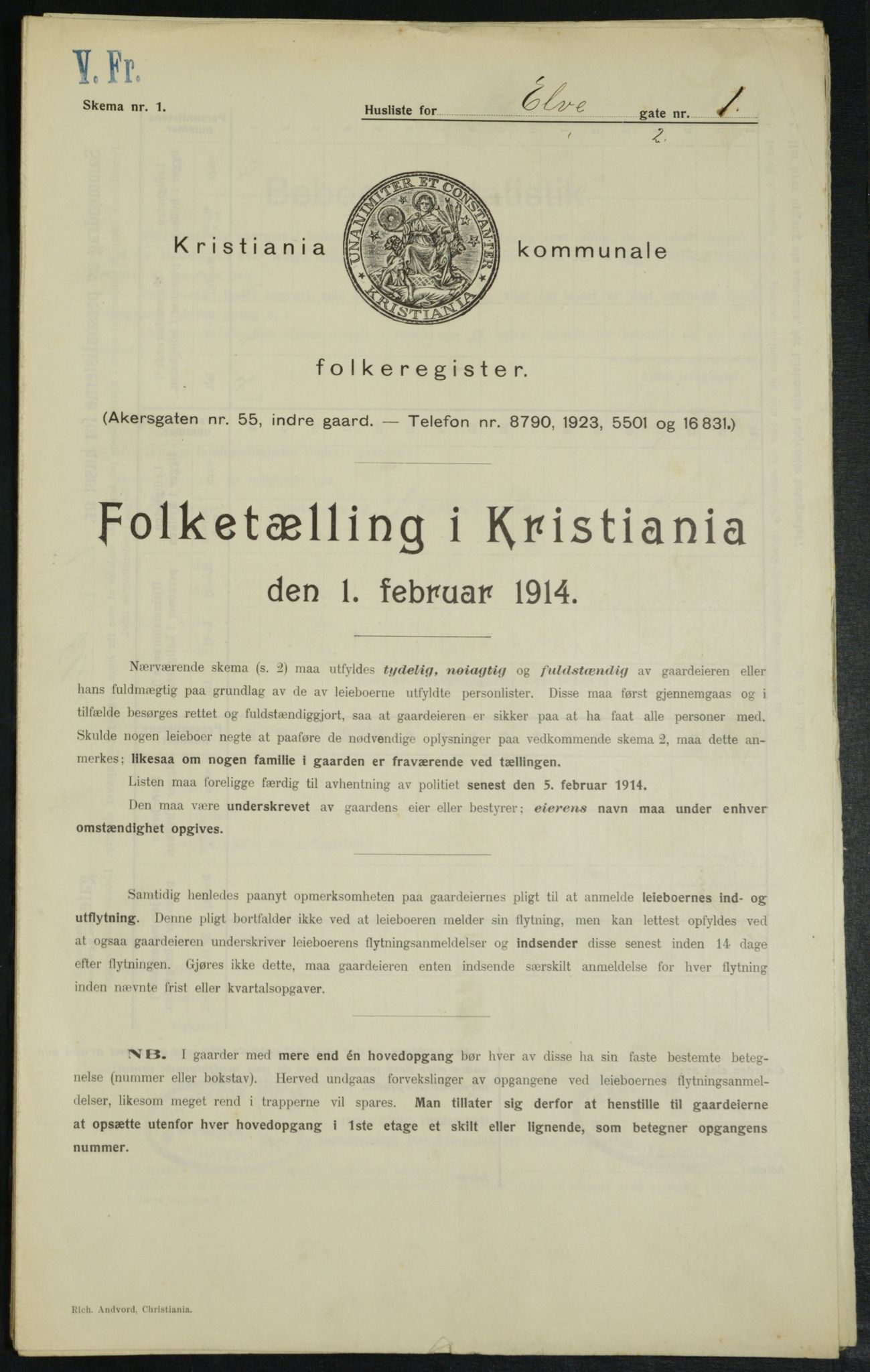 OBA, Kommunal folketelling 1.2.1914 for Kristiania, 1914, s. 21054