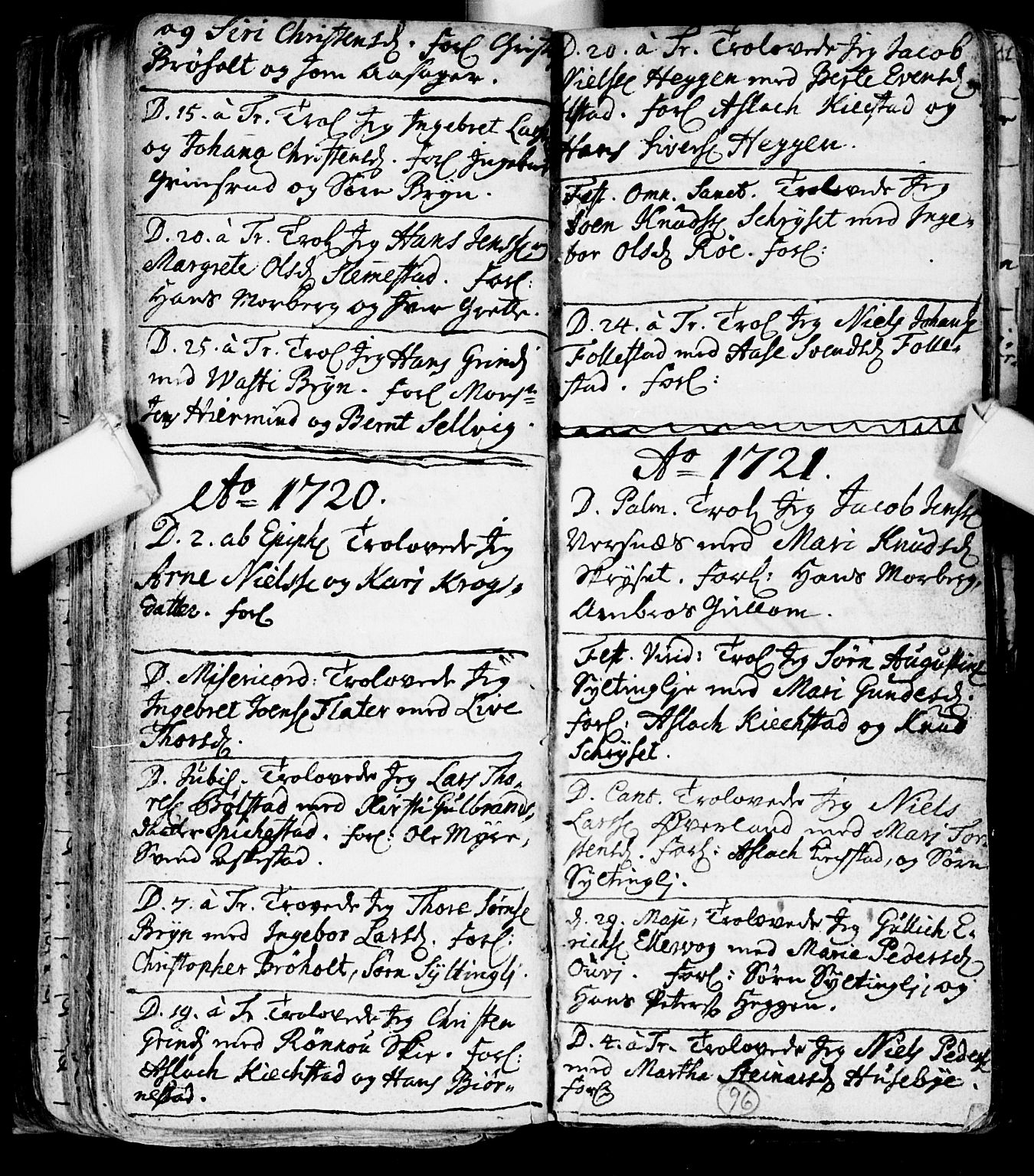 Røyken kirkebøker, SAKO/A-241/F/Fa/L0001: Ministerialbok nr. 1, 1701-1730, s. 96