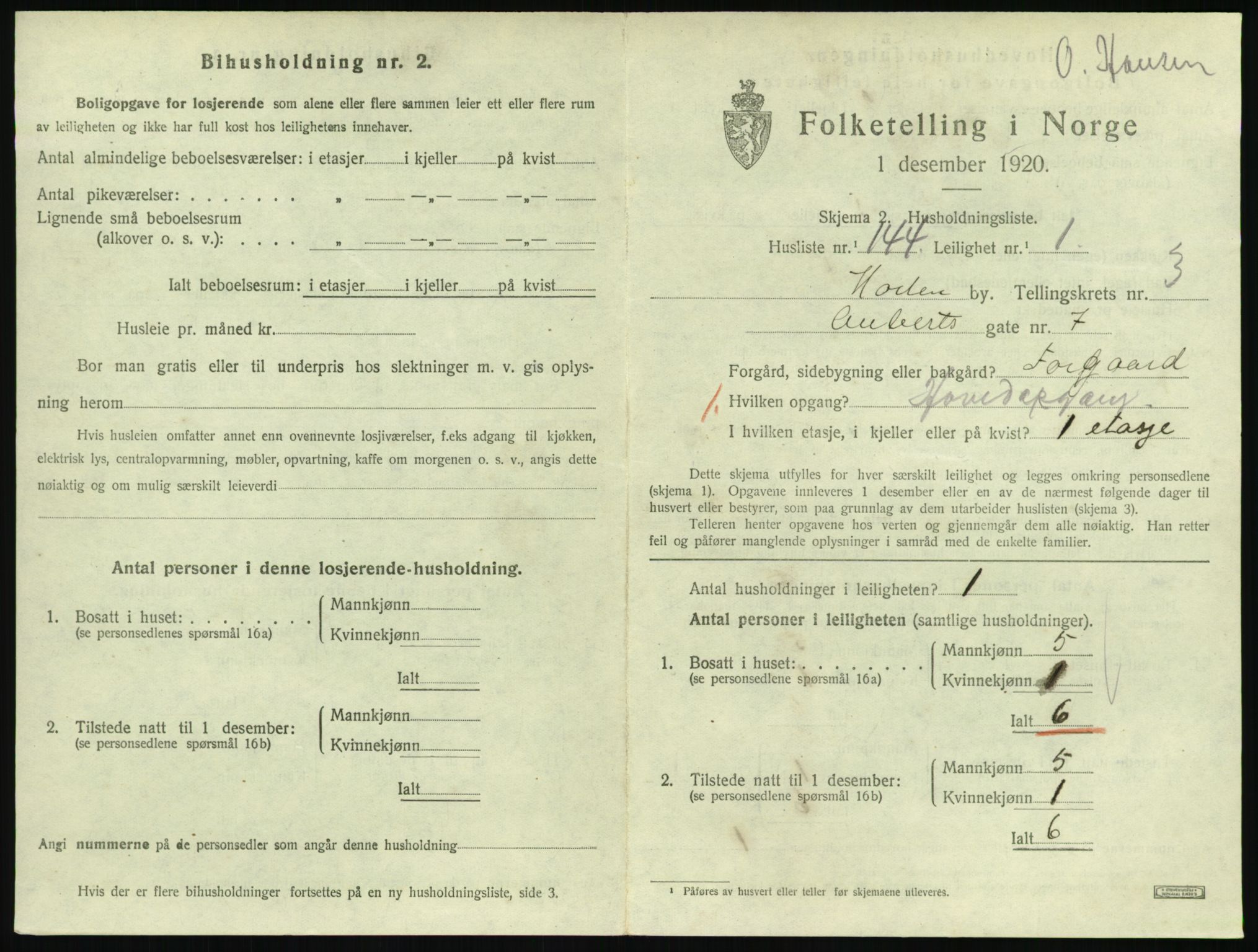 SAKO, Folketelling 1920 for 0703 Horten kjøpstad, 1920, s. 4603