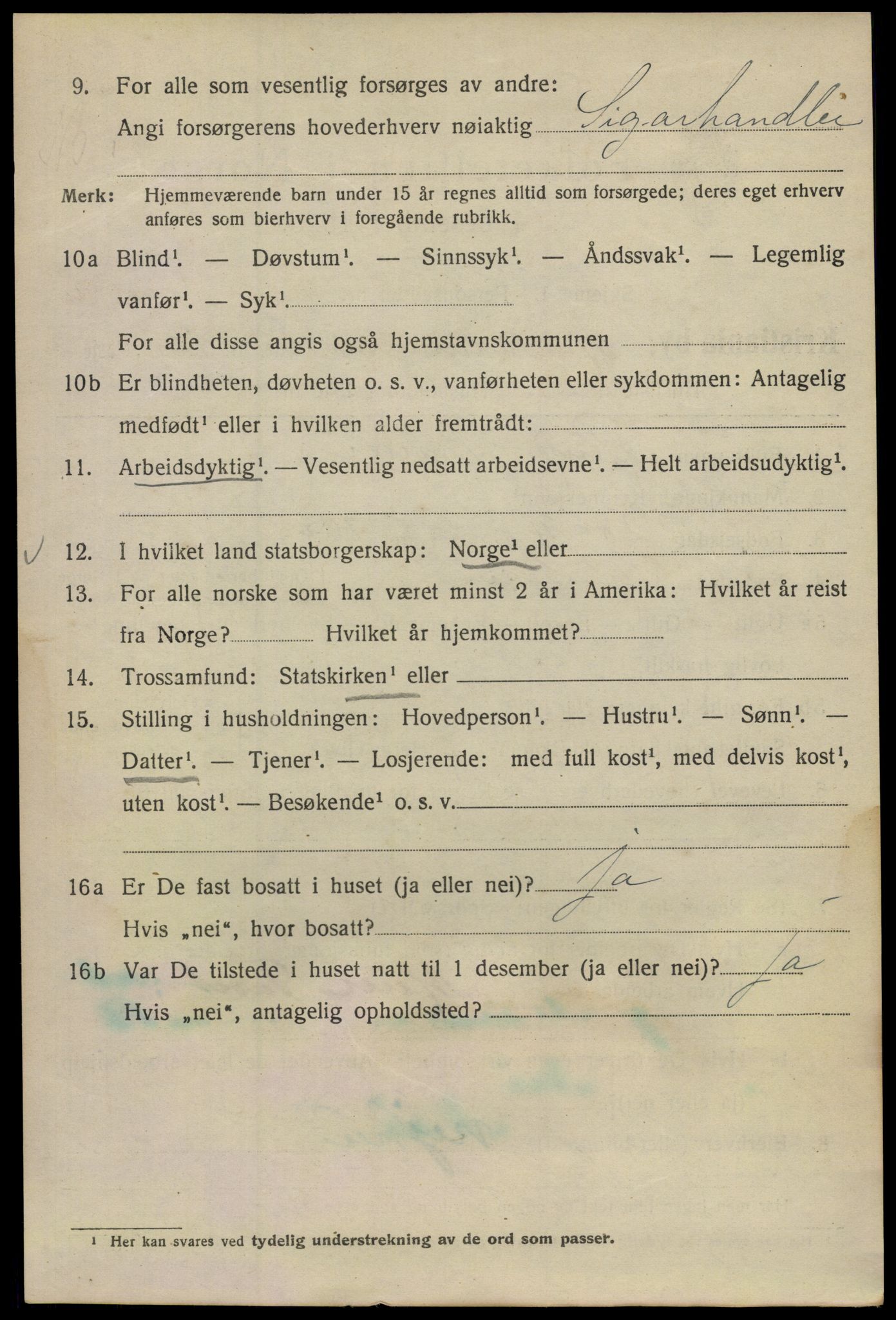 SAO, Folketelling 1920 for 0301 Kristiania kjøpstad, 1920, s. 400616