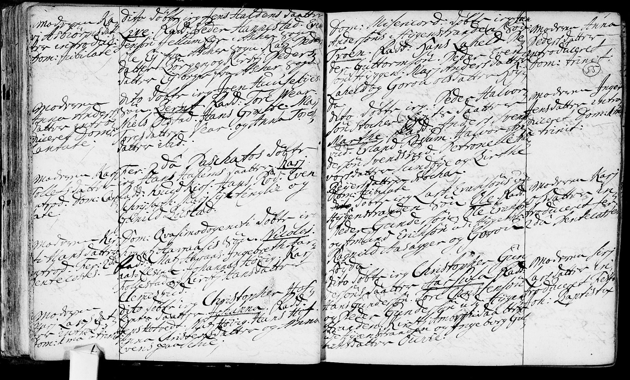 Røyken kirkebøker, SAKO/A-241/F/Fa/L0002: Ministerialbok nr. 2, 1731-1782, s. 55