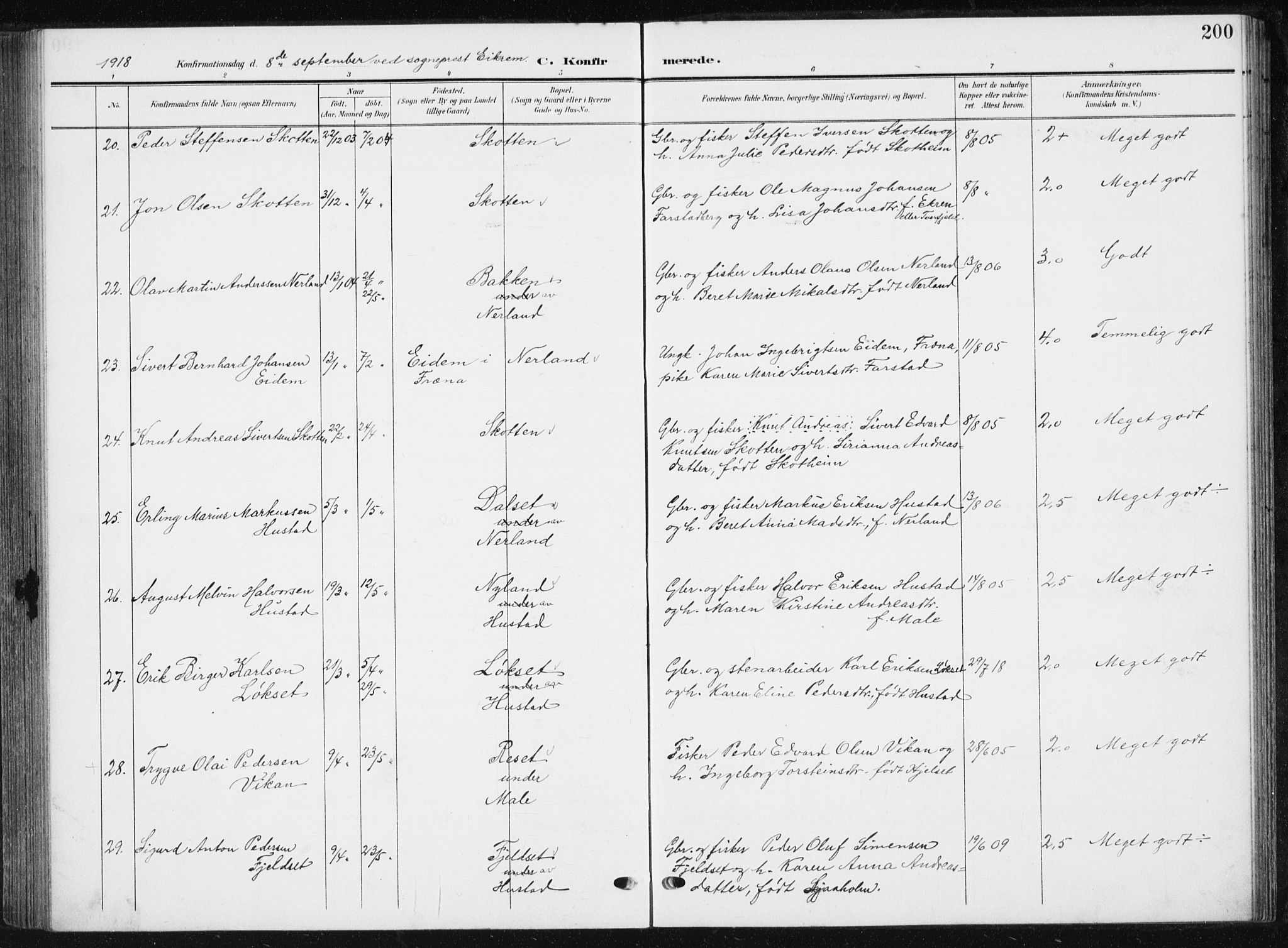 Ministerialprotokoller, klokkerbøker og fødselsregistre - Møre og Romsdal, AV/SAT-A-1454/567/L0784: Klokkerbok nr. 567C04, 1903-1938, s. 200