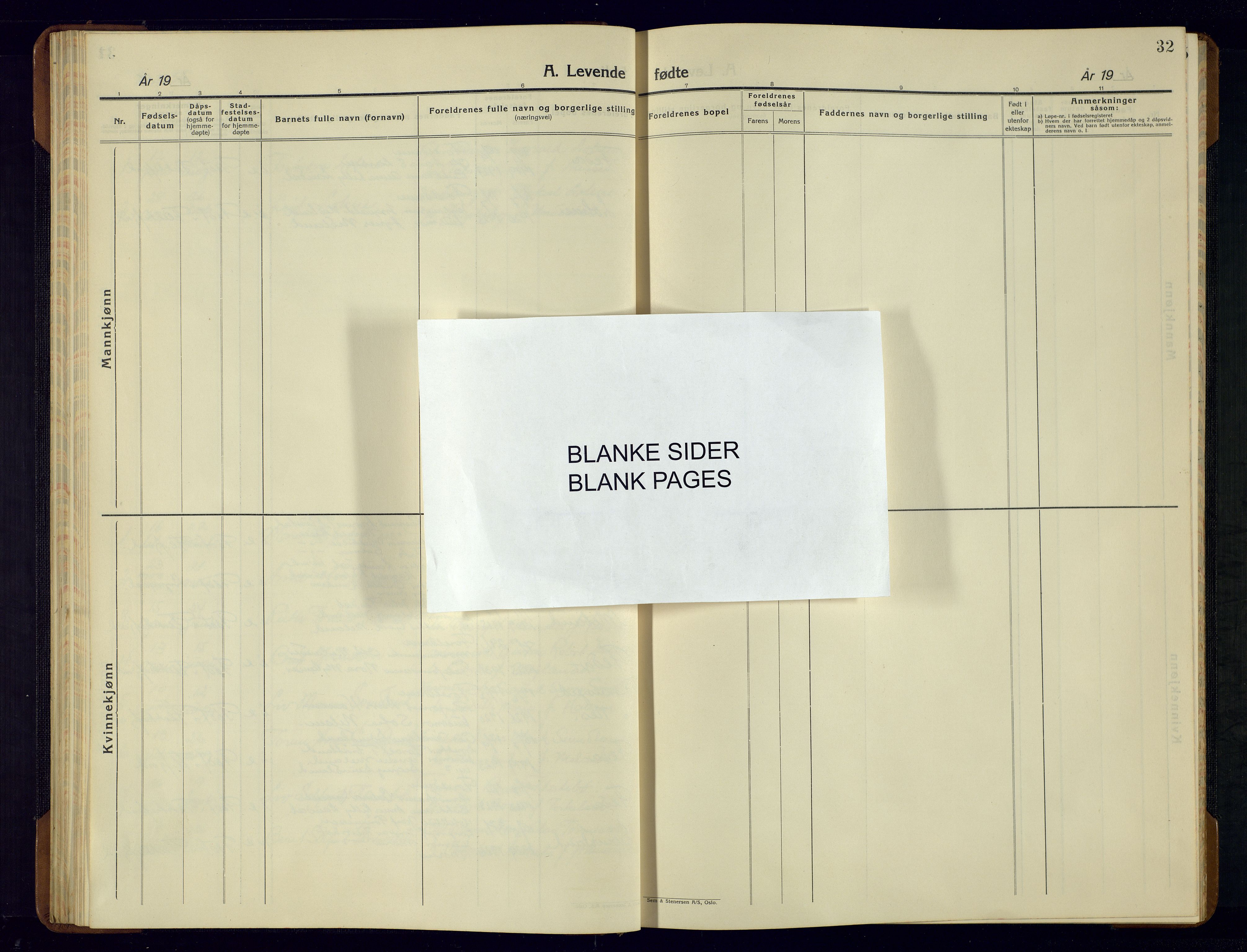 Kvinesdal sokneprestkontor, SAK/1111-0026/F/Fb/Fba/L0006: Klokkerbok nr. B 6, 1935-1956, s. 32