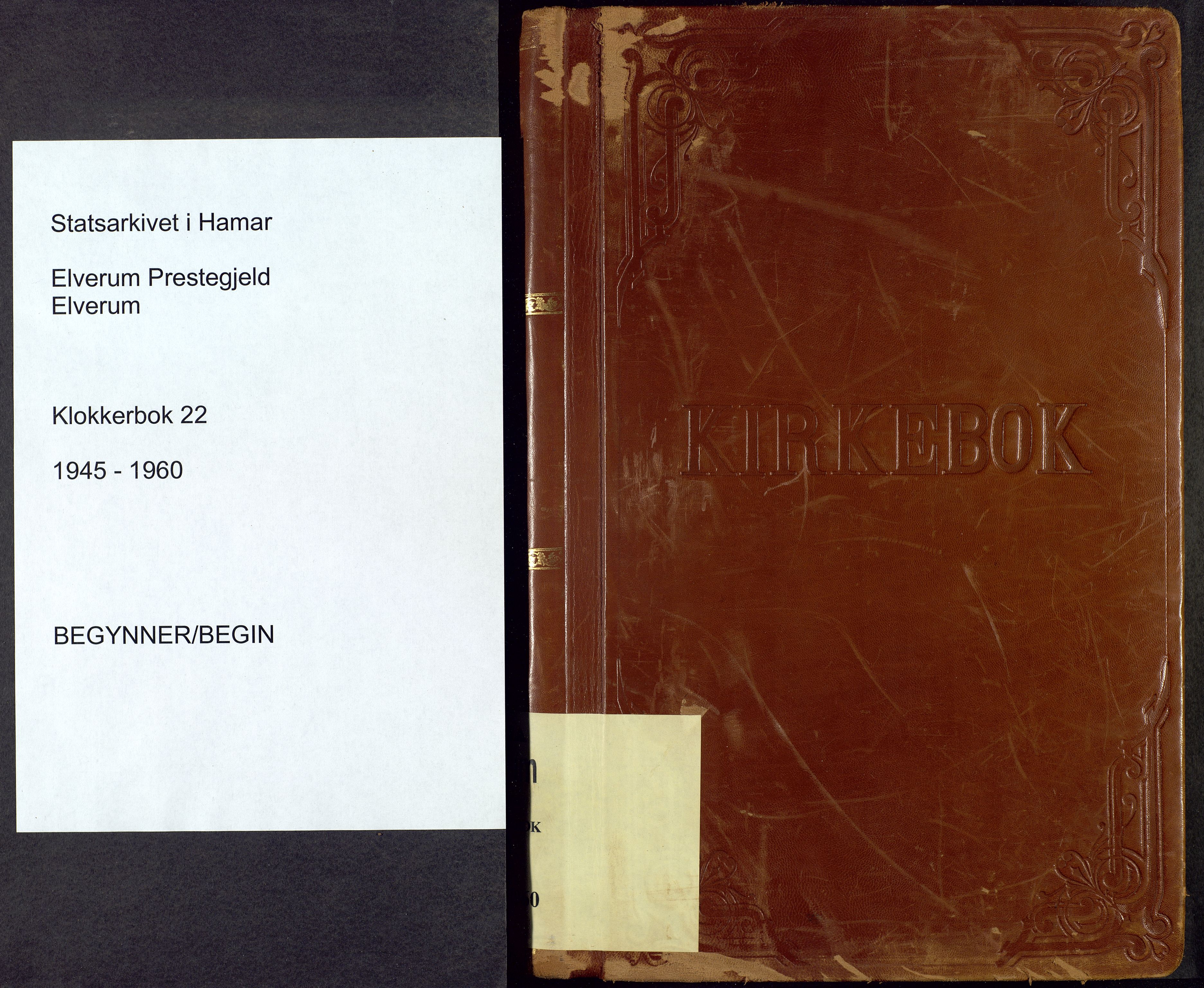Elverum prestekontor, SAH/PREST-044/H/Ha/Hab/L0022: Klokkerbok nr. 22, 1945-1960
