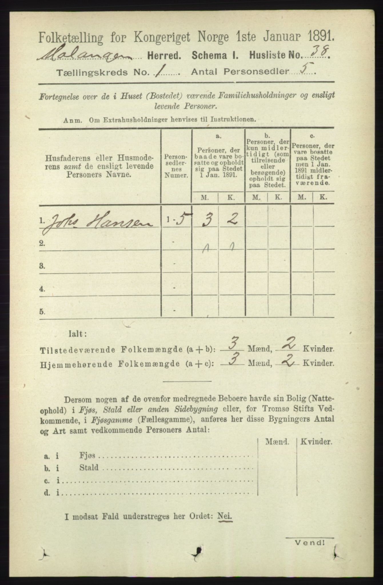 RA, Folketelling 1891 for 1932 Malangen herred, 1891, s. 53