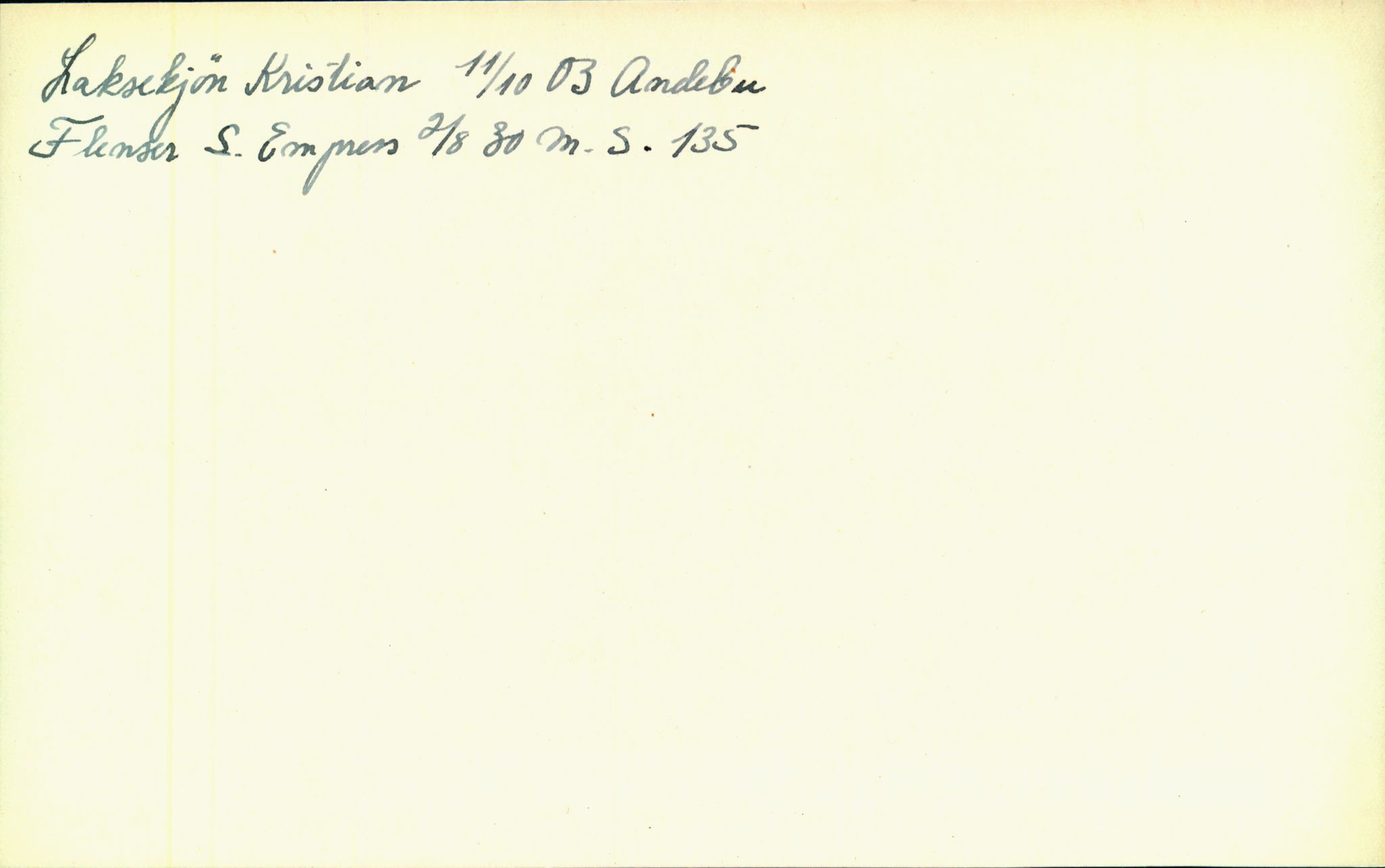 Hans Bogens samling, VEMU/ARS-A-1283/P/L0005: Mannskapskort, L - M, 1900-1930, s. 9
