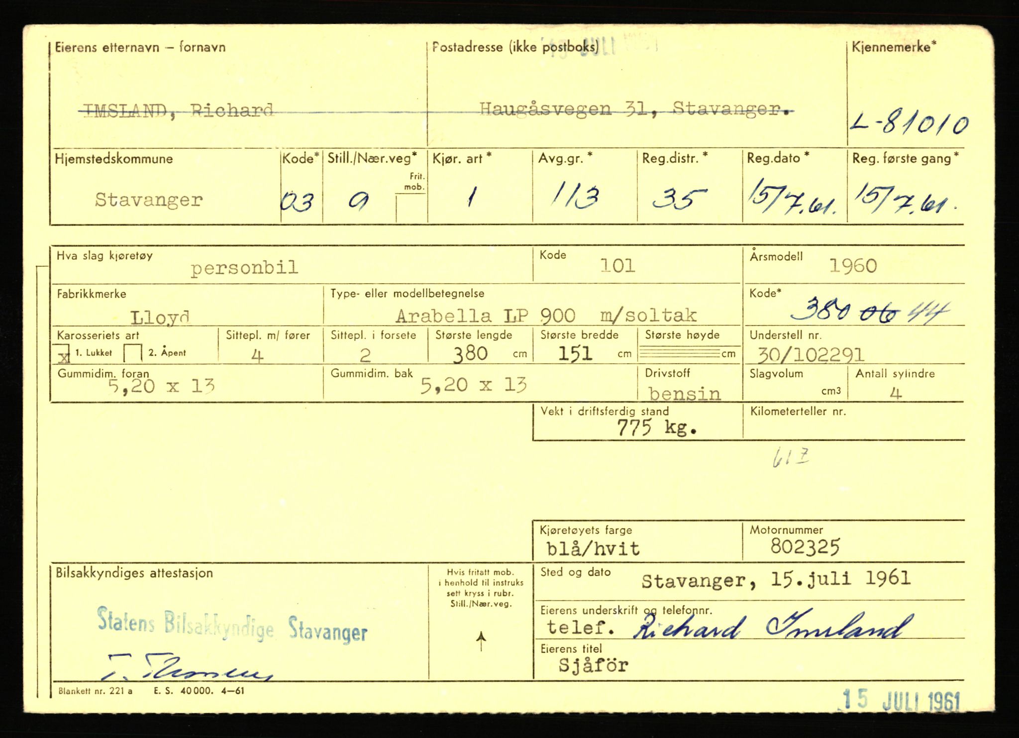 Stavanger trafikkstasjon, AV/SAST-A-101942/0/F/L0071: L-80500 - L-82199, 1930-1971, s. 899