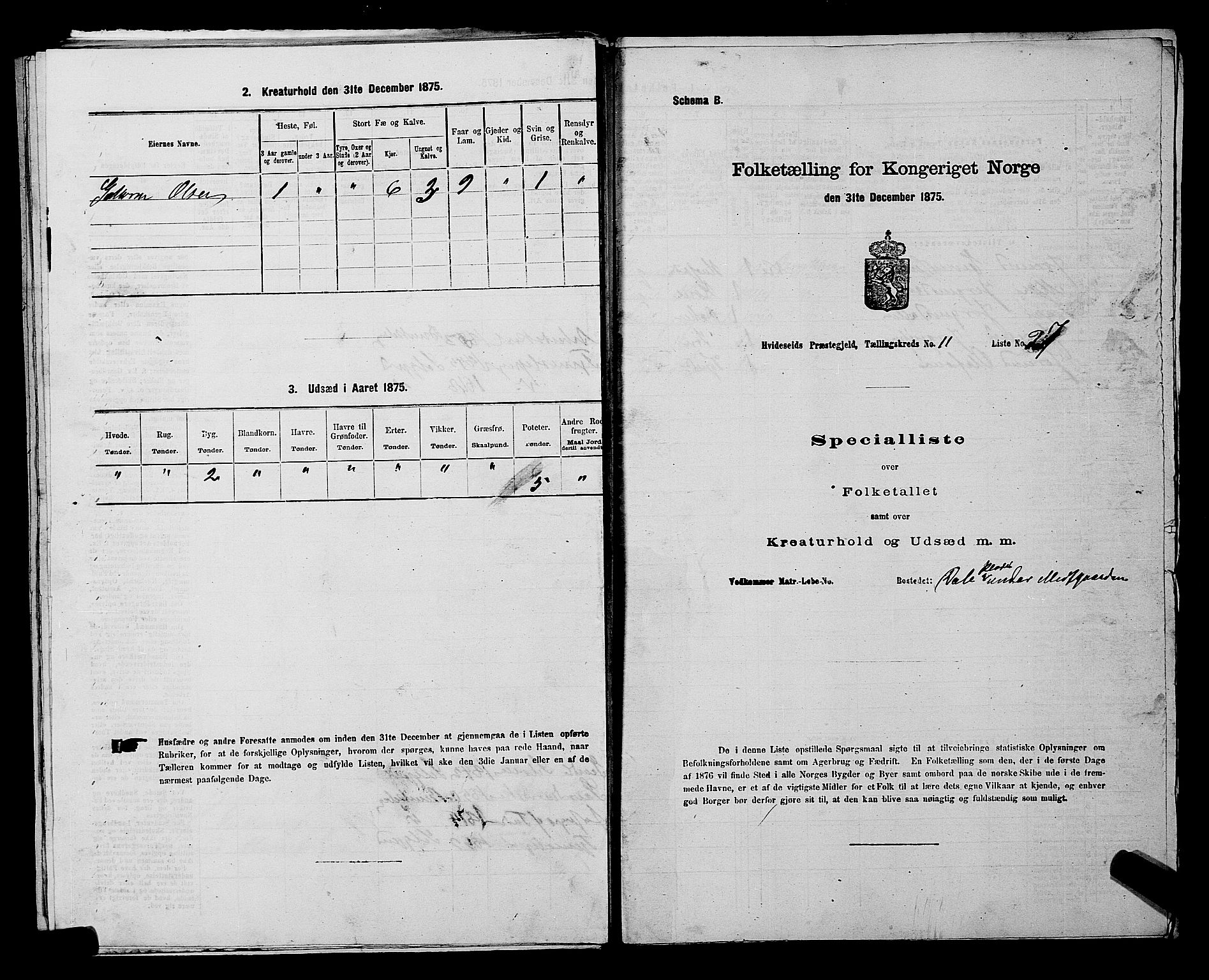 SAKO, Folketelling 1875 for 0829P Kviteseid prestegjeld, 1875, s. 940