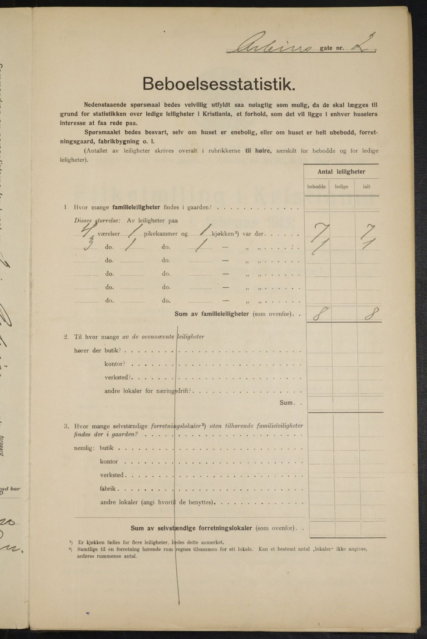 OBA, Kommunal folketelling 1.2.1915 for Kristiania, 1915, s. 1479