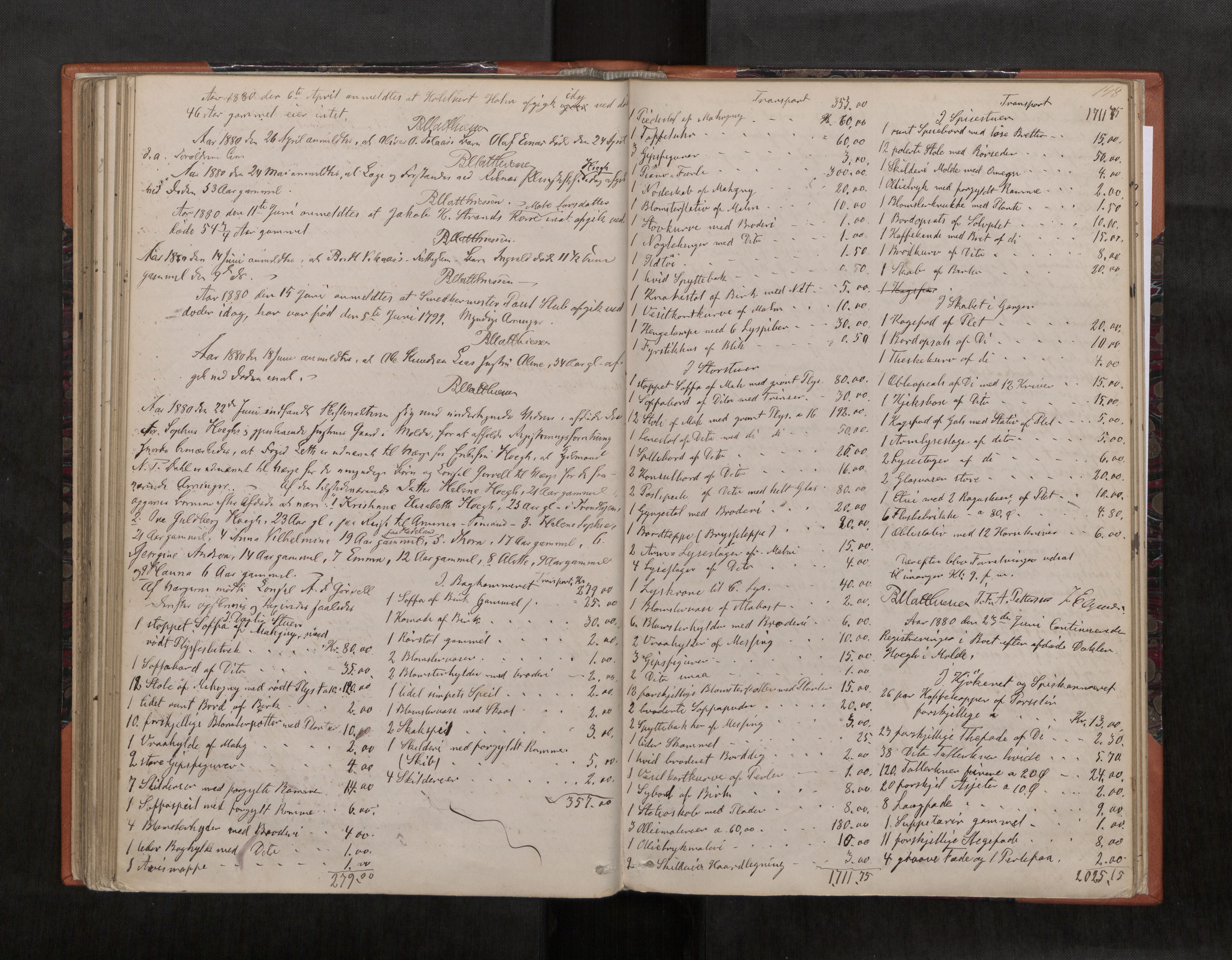 Molde byfogd, AV/SAT-A-0025/3/3C/L0002: Skifteregistreringsprotokoll, 1867-1883, s. 148