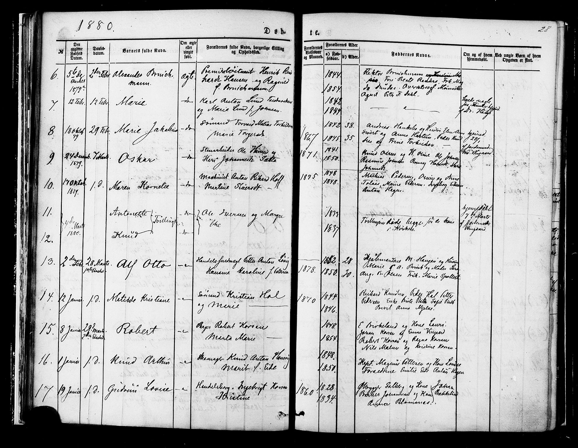 Ministerialprotokoller, klokkerbøker og fødselsregistre - Møre og Romsdal, AV/SAT-A-1454/558/L0691: Ministerialbok nr. 558A05, 1873-1886, s. 28