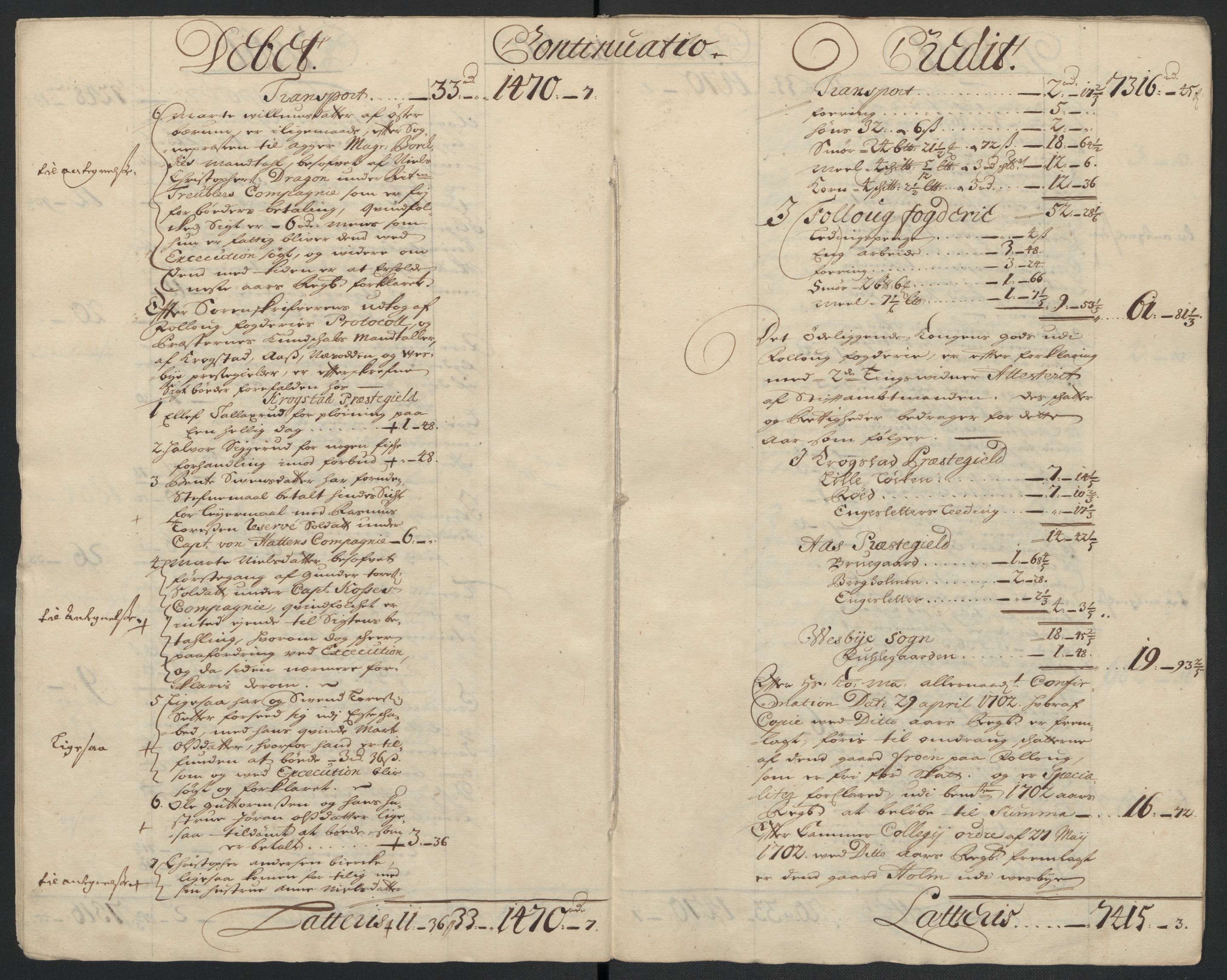 Rentekammeret inntil 1814, Reviderte regnskaper, Fogderegnskap, AV/RA-EA-4092/R10/L0445: Fogderegnskap Aker og Follo, 1703-1704, s. 306