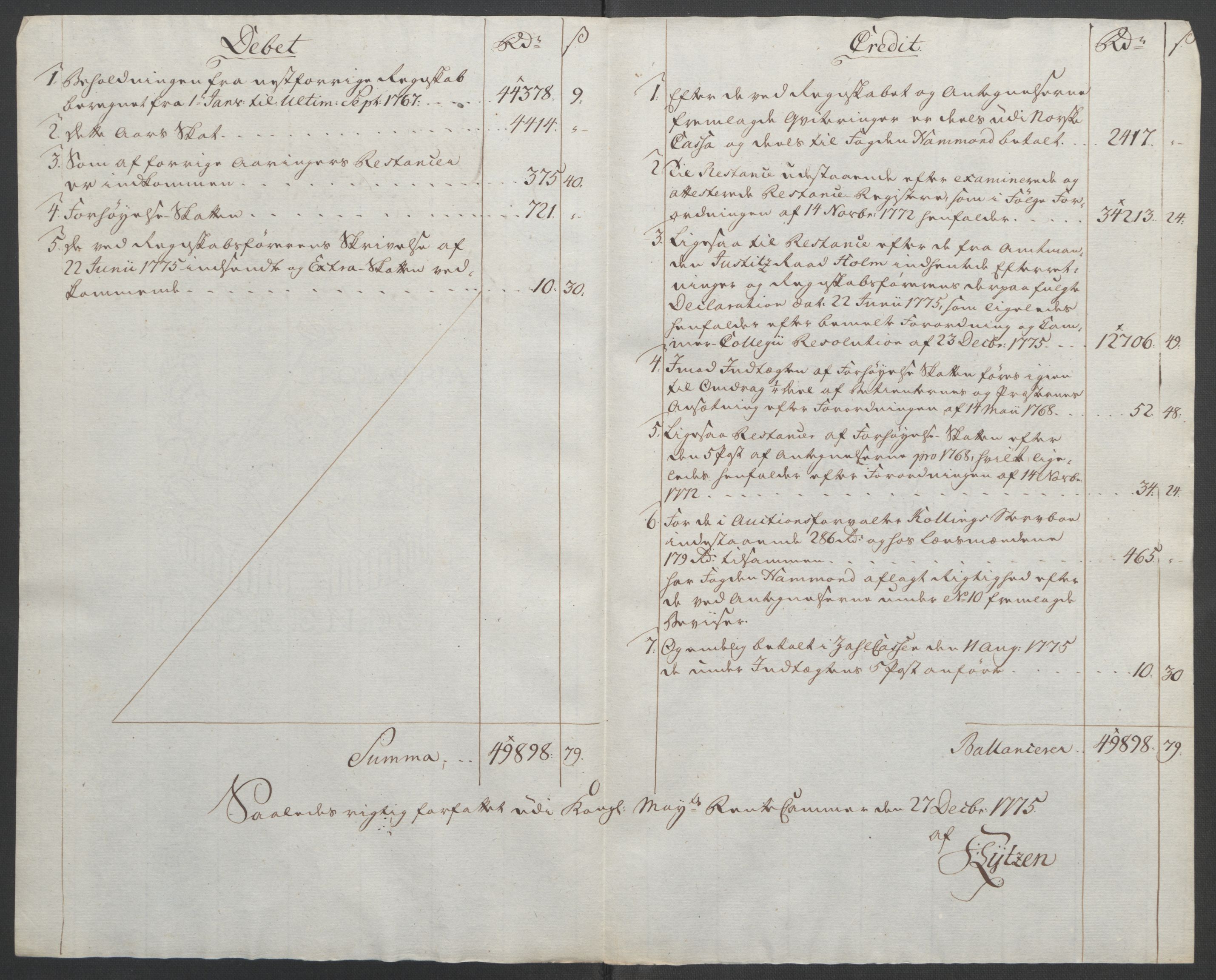 Rentekammeret inntil 1814, Reviderte regnskaper, Fogderegnskap, AV/RA-EA-4092/R45/L2704: Ekstraskatten Lista og Mandal, 1762-1768, s. 457