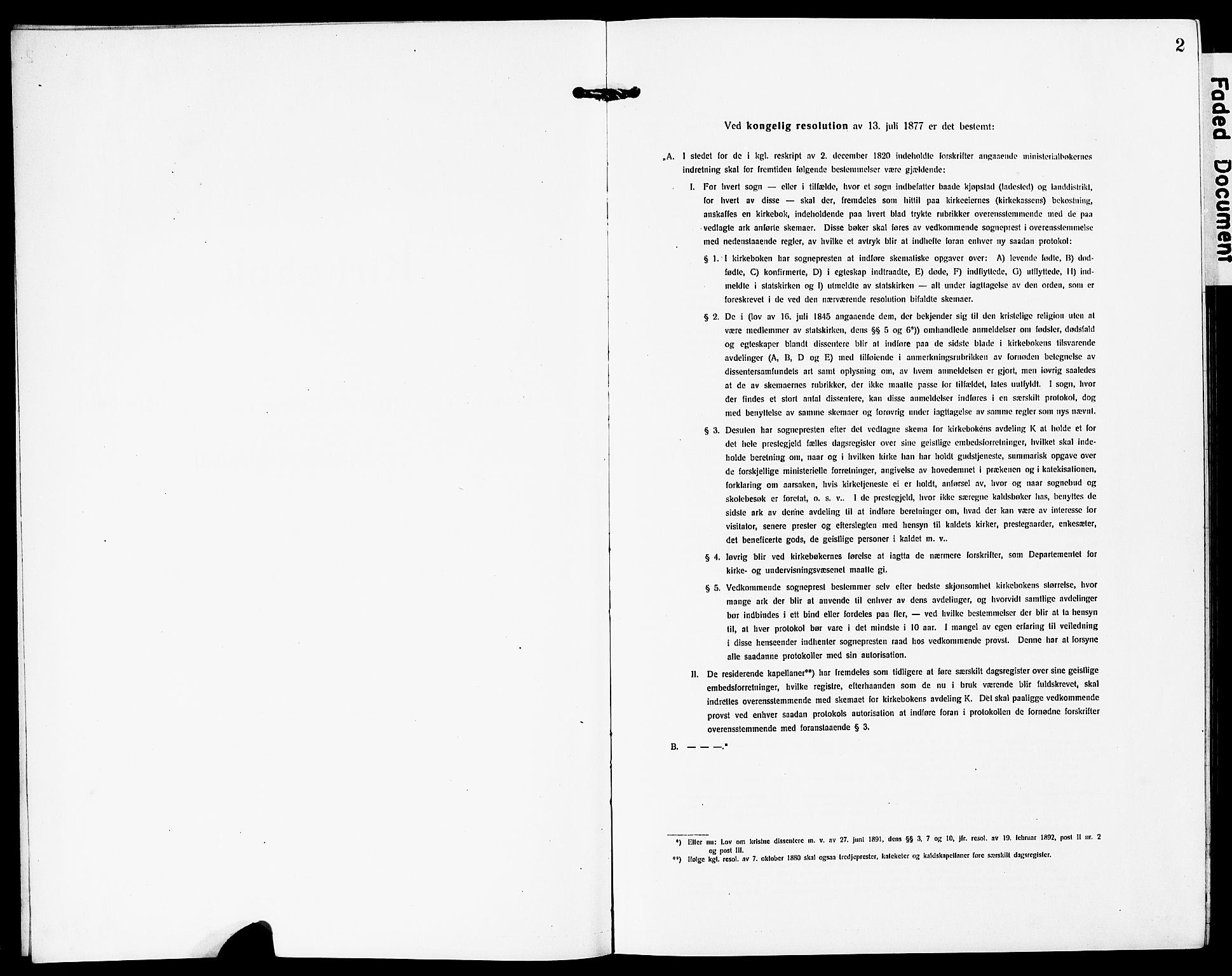 Mandal sokneprestkontor, SAK/1111-0030/F/Fb/Fba/L0013: Klokkerbok nr. B 7, 1918-1931, s. 2