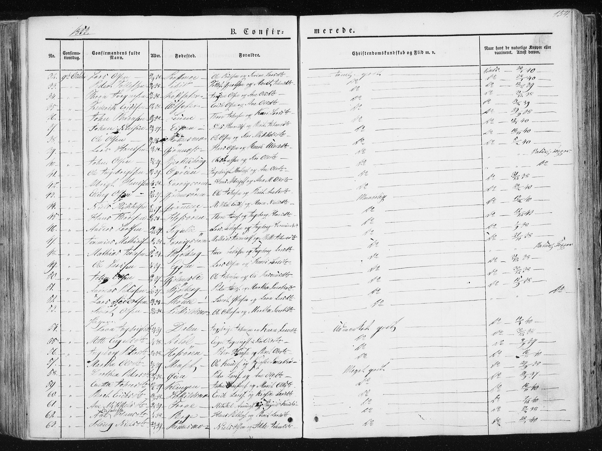 Ministerialprotokoller, klokkerbøker og fødselsregistre - Sør-Trøndelag, SAT/A-1456/668/L0805: Ministerialbok nr. 668A05, 1840-1853, s. 154
