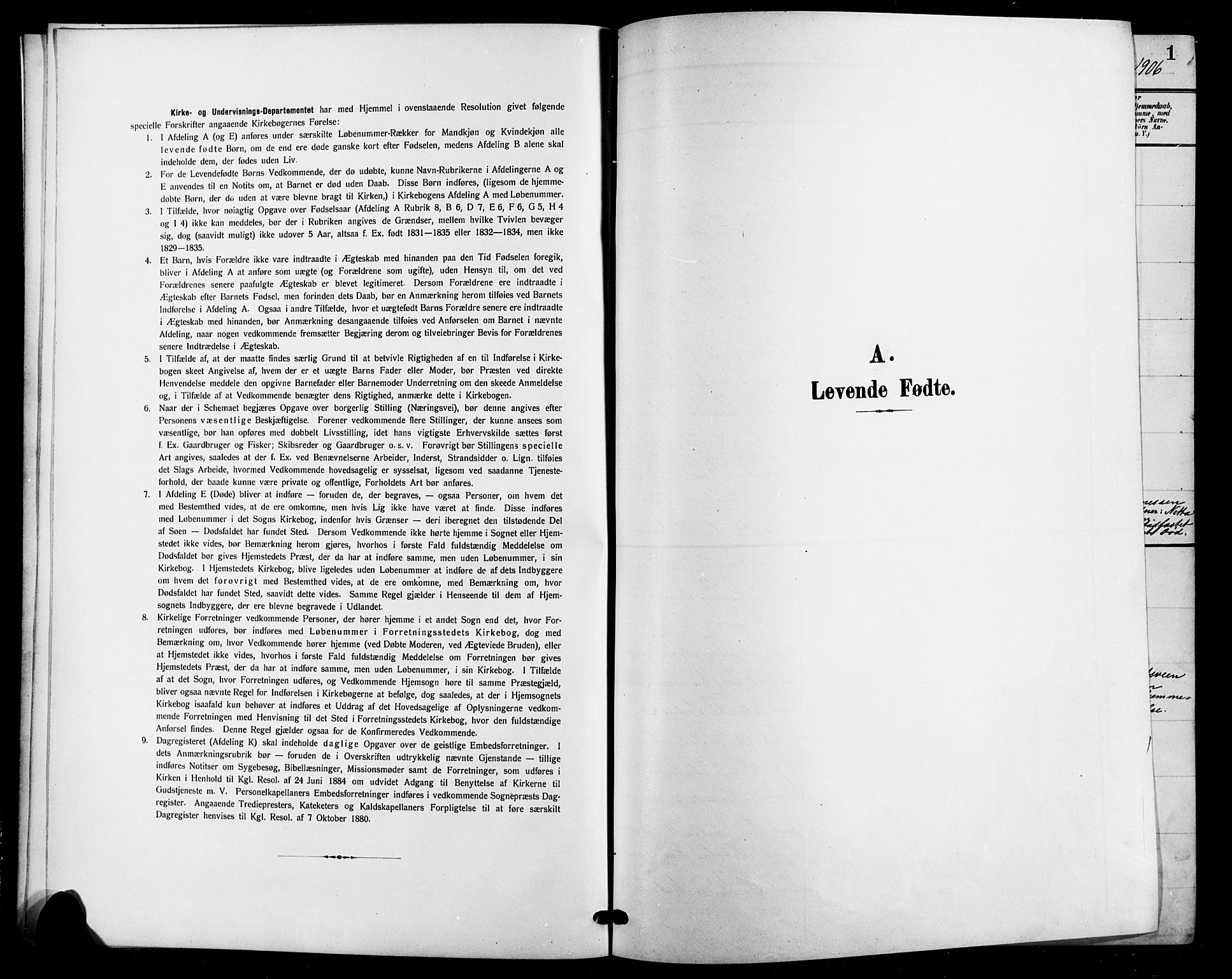 Biri prestekontor, AV/SAH-PREST-096/H/Ha/Hab/L0005: Klokkerbok nr. 5, 1906-1919