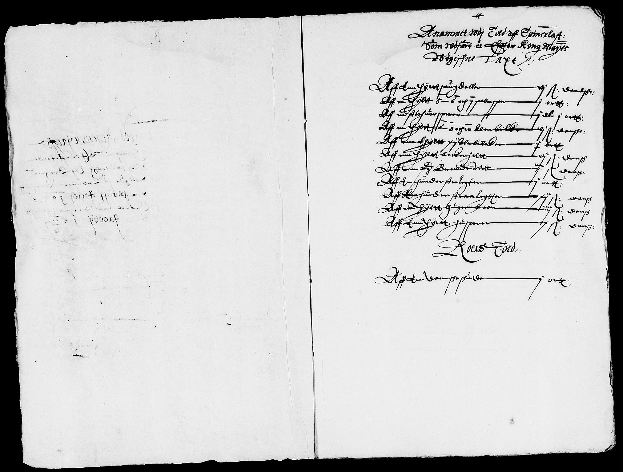 Rentekammeret inntil 1814, Reviderte regnskaper, Lensregnskaper, AV/RA-EA-5023/R/Rb/Rbi/L0001: Mørk sager på Hurum og toll av Follo og Bragernes, 1624-1630