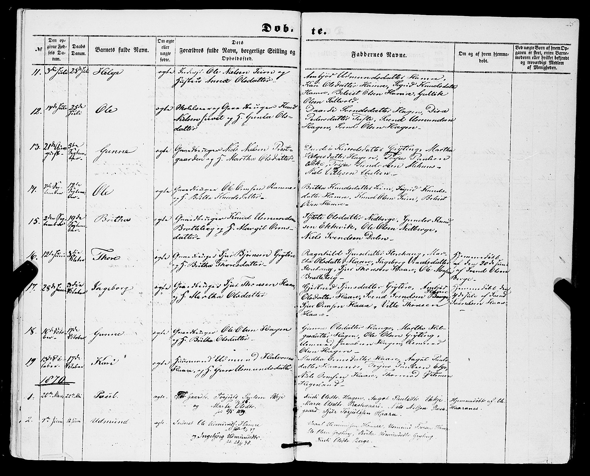 Røldal sokneprestembete, AV/SAB-A-100247: Ministerialbok nr. A 3, 1856-1870, s. 25
