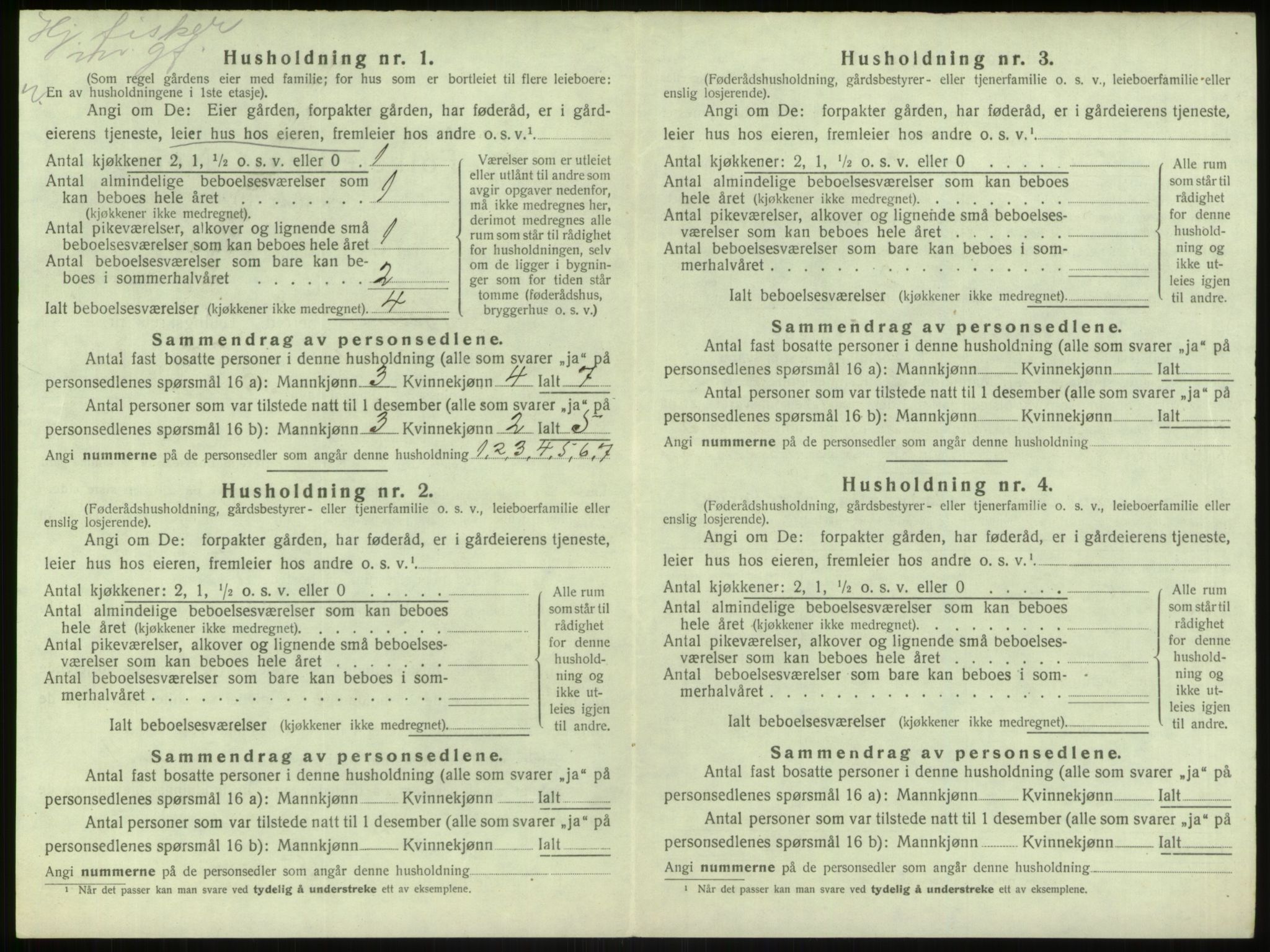 SAB, Folketelling 1920 for 1259 Hjelme herred, 1920, s. 126