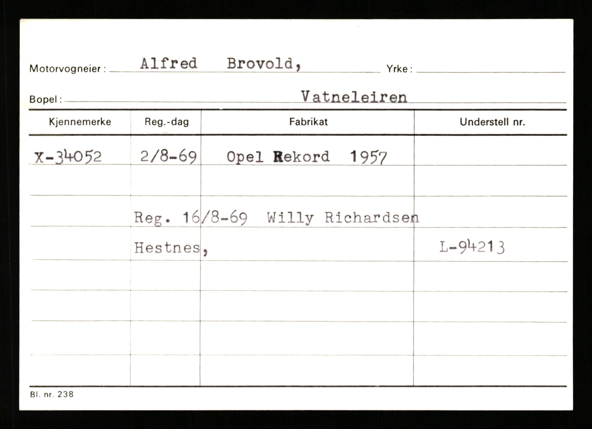 Stavanger trafikkstasjon, SAST/A-101942/0/G/L0005: Registreringsnummer: 23000 - 34245, 1930-1971, s. 3428