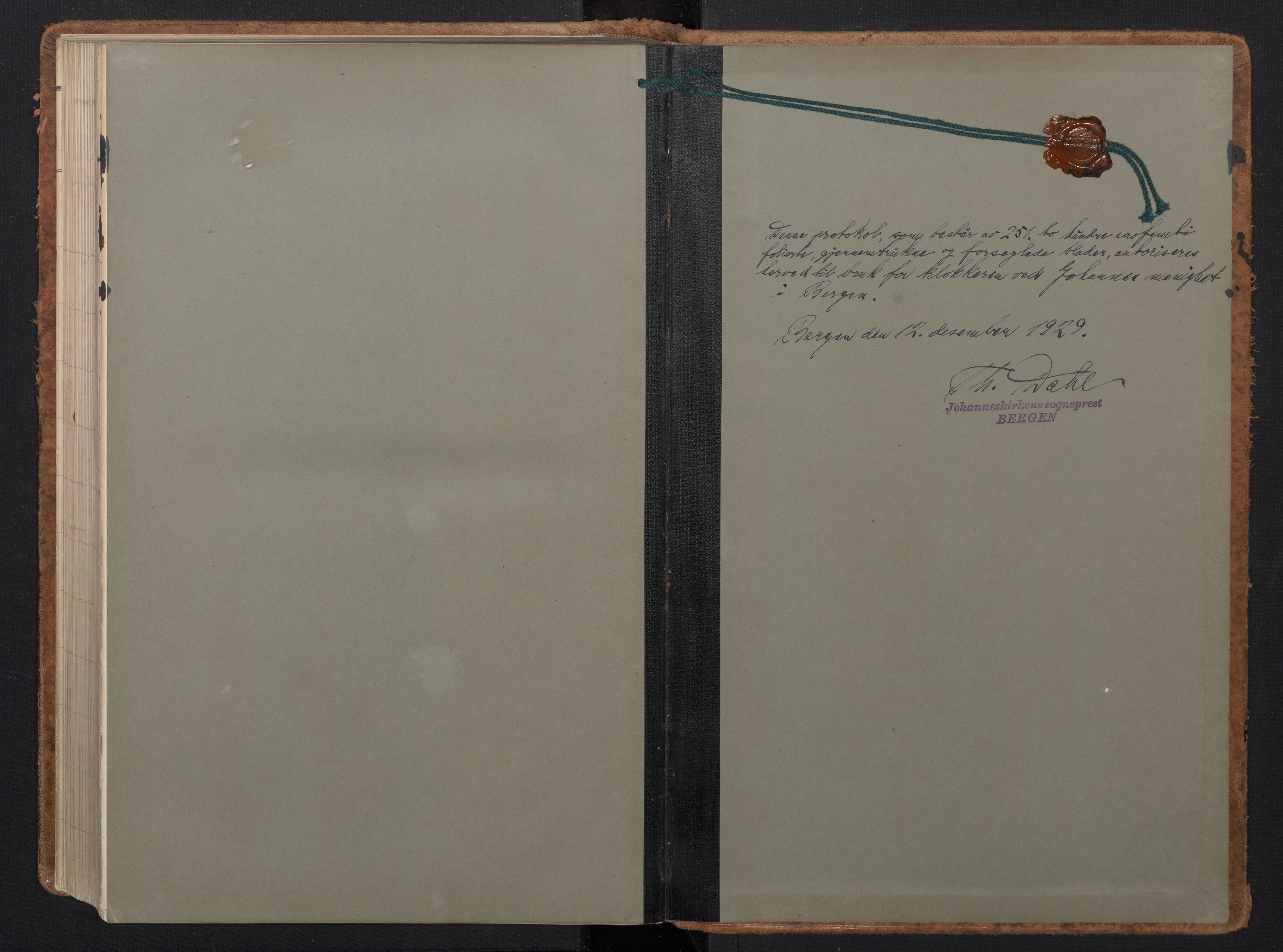 Johanneskirken sokneprestembete, SAB/A-76001/H/Hab: Klokkerbok nr. C 3, 1929-1949
