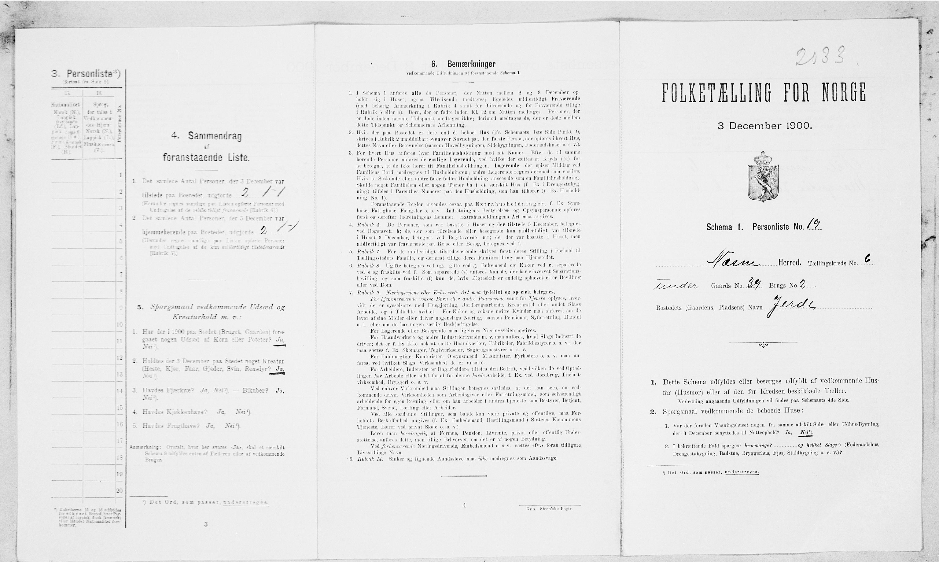 SAT, Folketelling 1900 for 1828 Nesna herred, 1900, s. 452