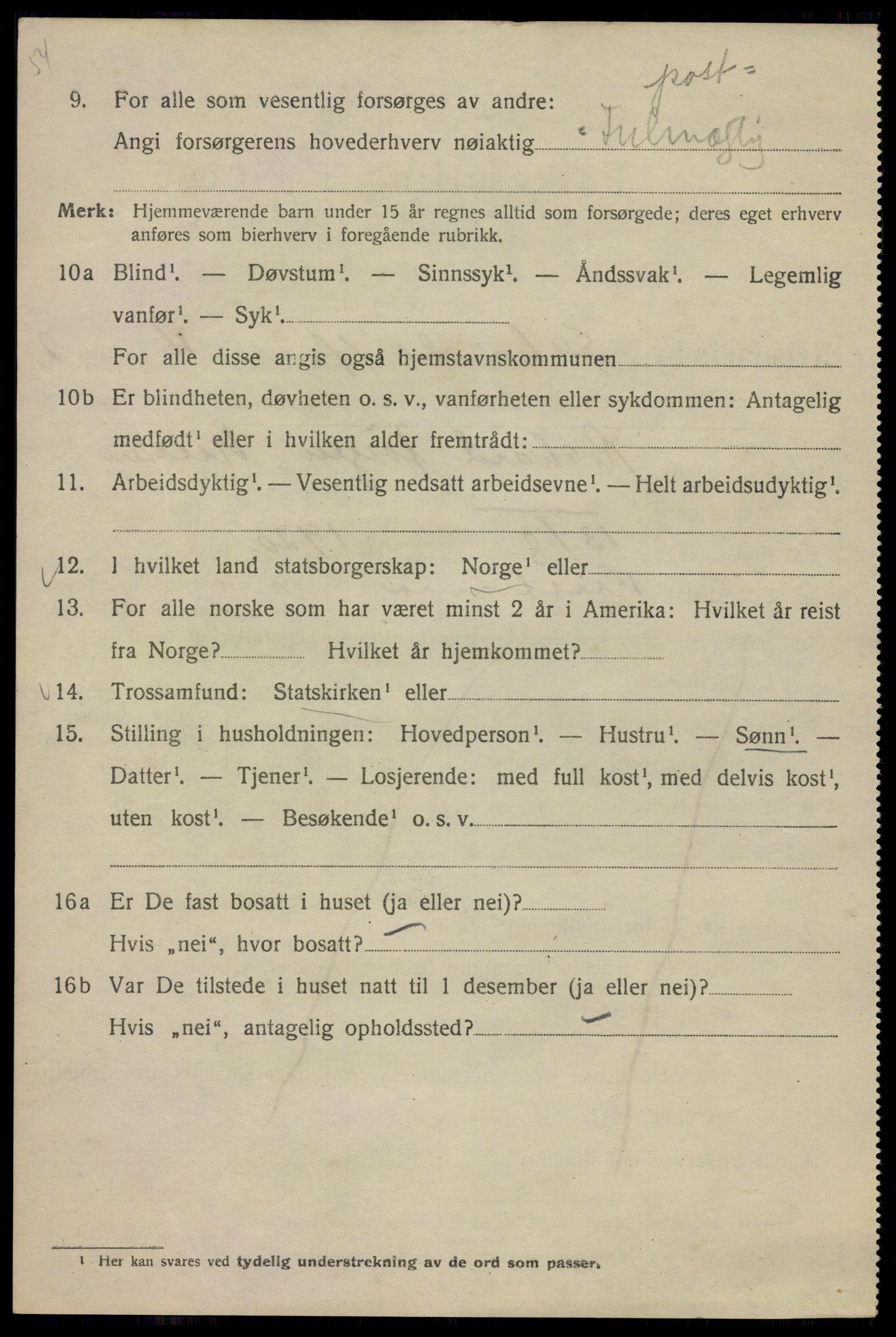 SAO, Folketelling 1920 for 0301 Kristiania kjøpstad, 1920, s. 487182