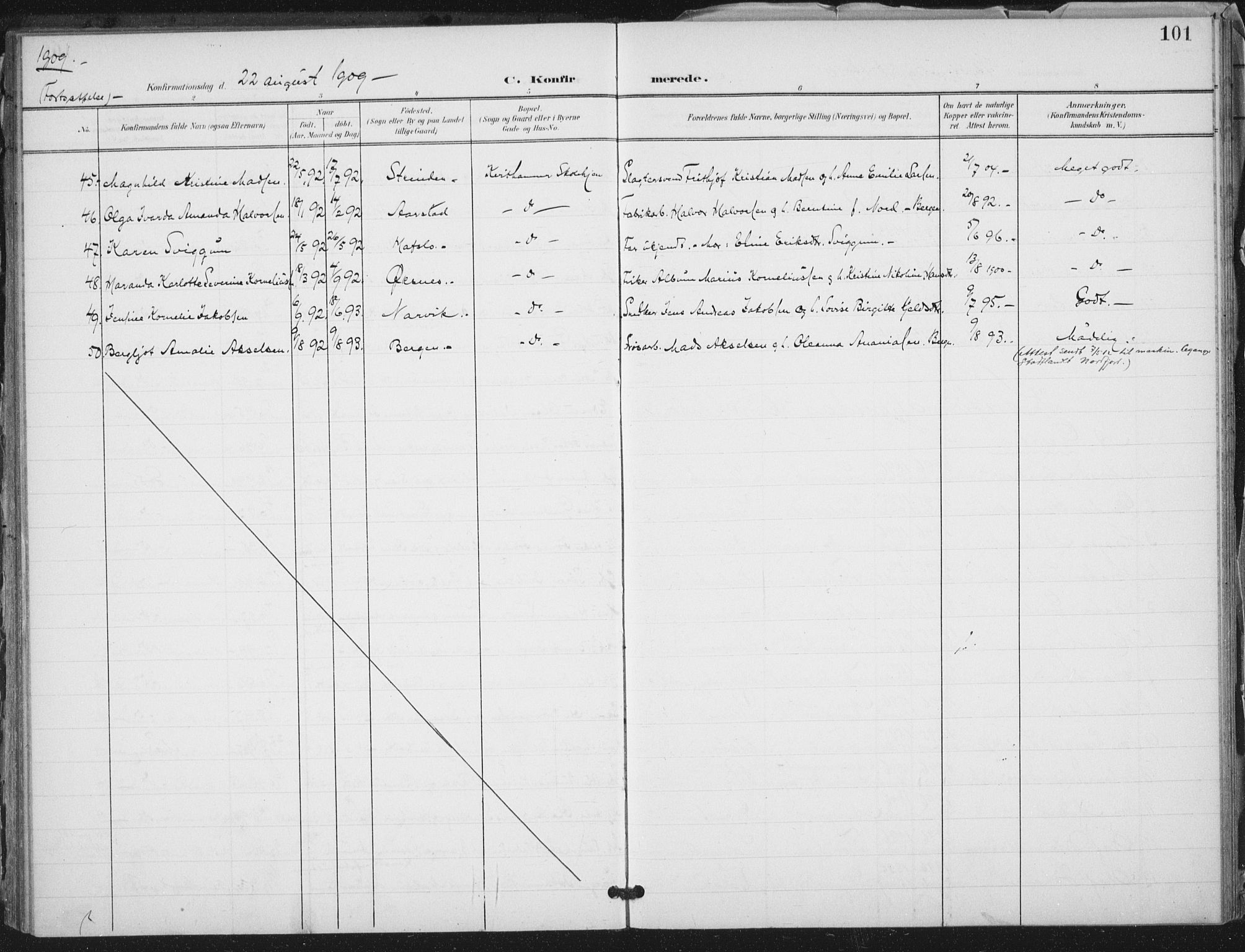 Ministerialprotokoller, klokkerbøker og fødselsregistre - Nord-Trøndelag, AV/SAT-A-1458/712/L0101: Ministerialbok nr. 712A02, 1901-1916, s. 101